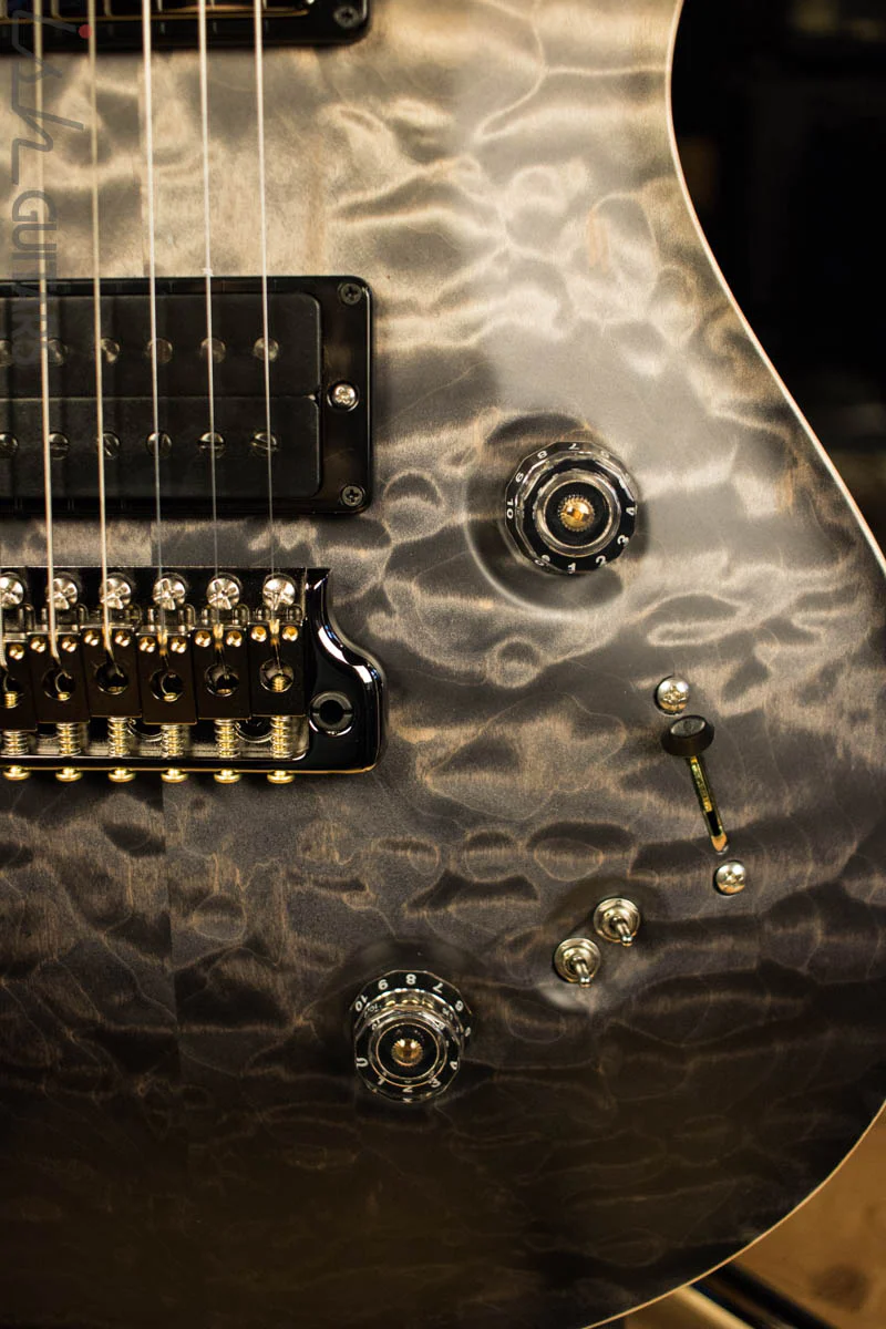 2018 Paul Reed Smith Wood Library Custom 24-08 Gray Black Fade Quilted Maple Top Korina Body and Neck - Image 4