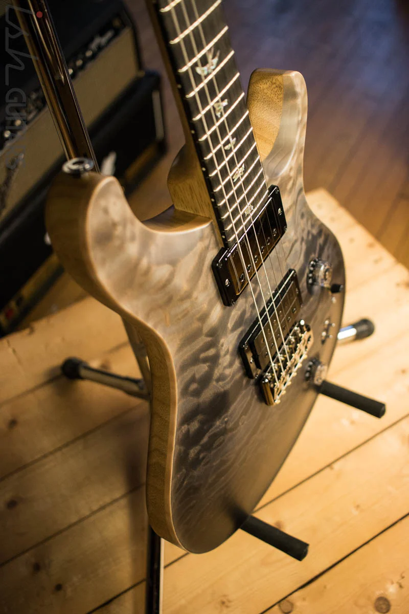 2018 Paul Reed Smith Wood Library Custom 24-08 Gray Black Fade Quilted Maple Top Korina Body and Neck - Image 6