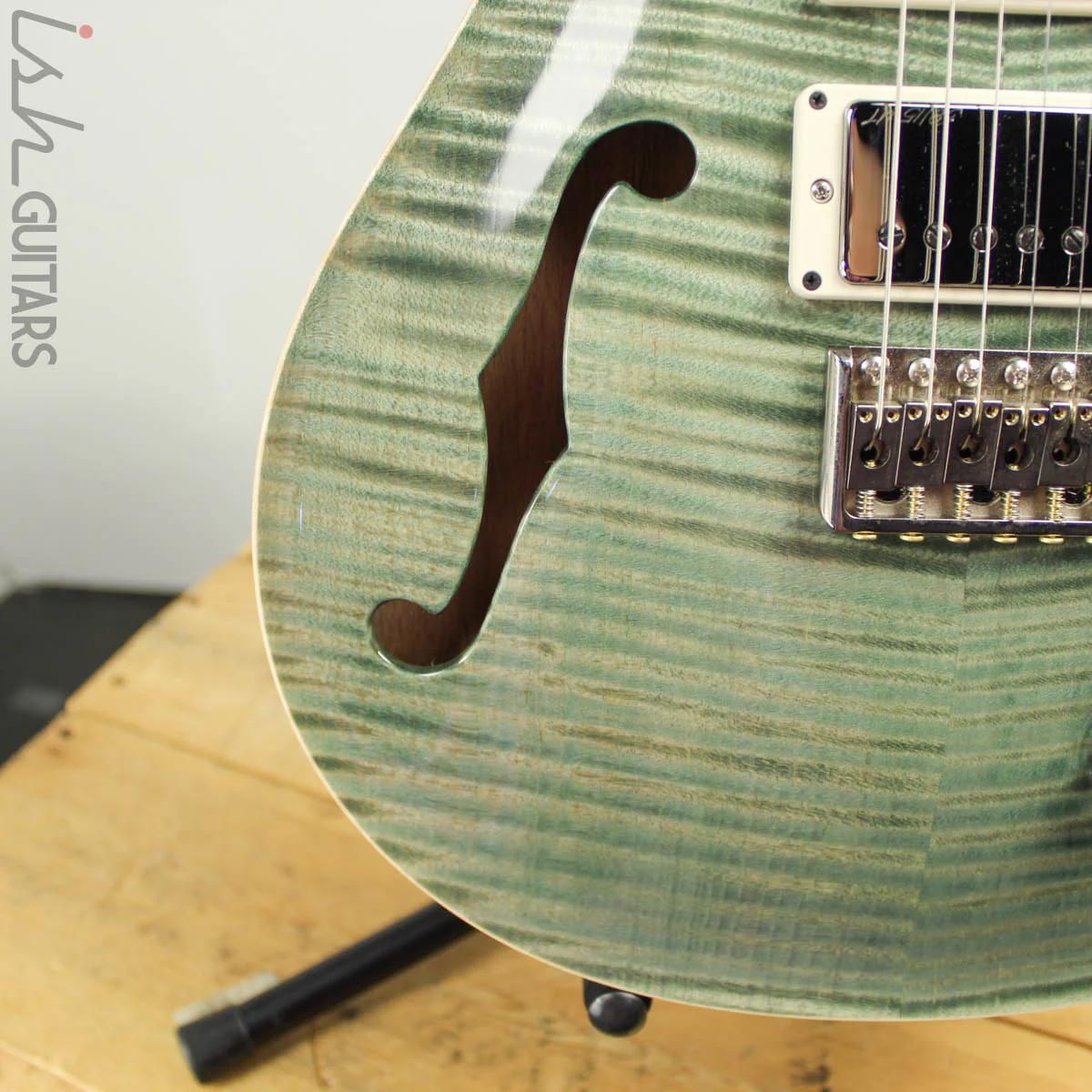 2018 Paul Reed Smith Wood Library Special 22 Semihollow Trampas Green - Image 6