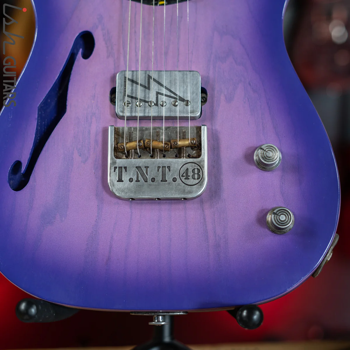 2019 Fraser Vintage Custom Tele Thinline Style Purple Burst - Image 5