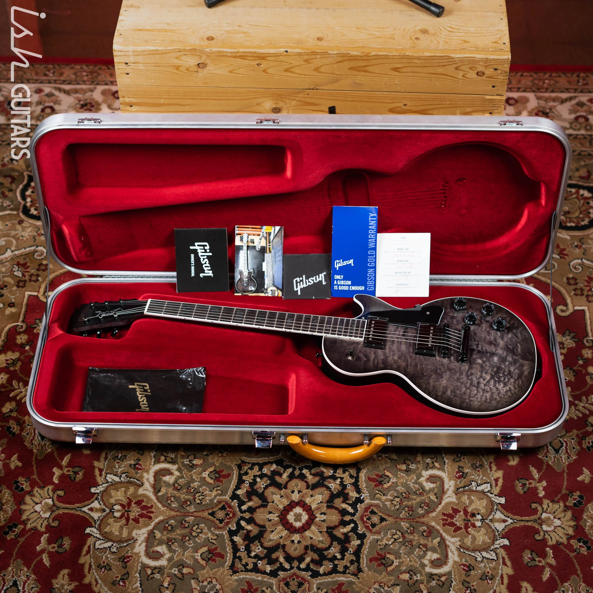 2019 Gibson Les Paul Dark Knight Smoke Black Burst - Image 17