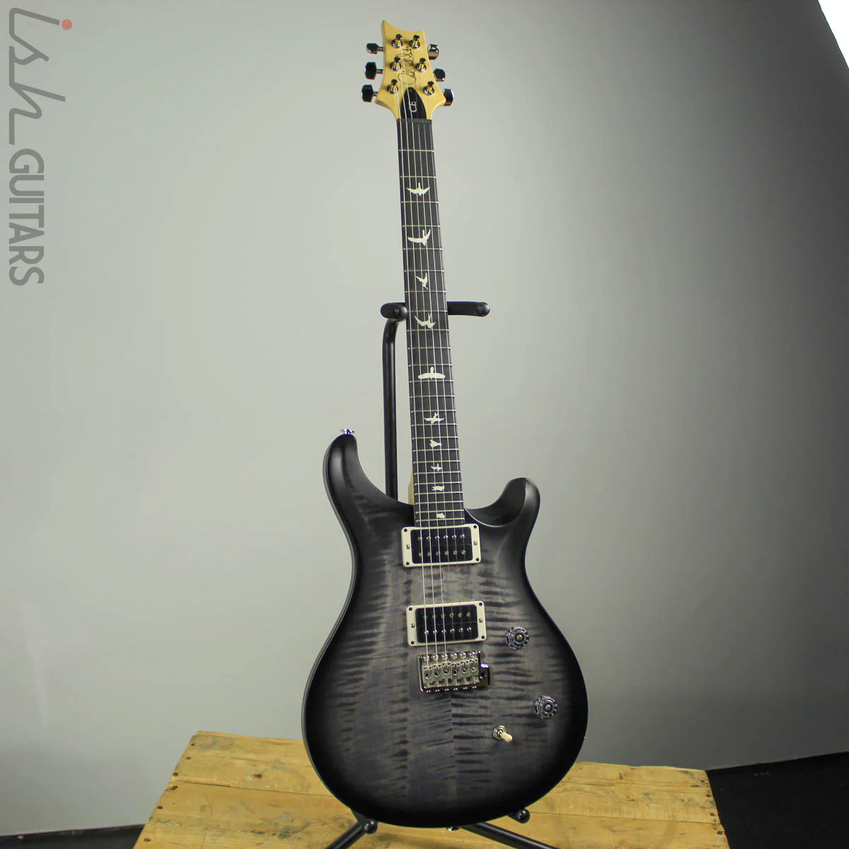 2019 Paul Reed Smith PRS CE 24 Custom Grey Black Smokewrap Satin - Image 2