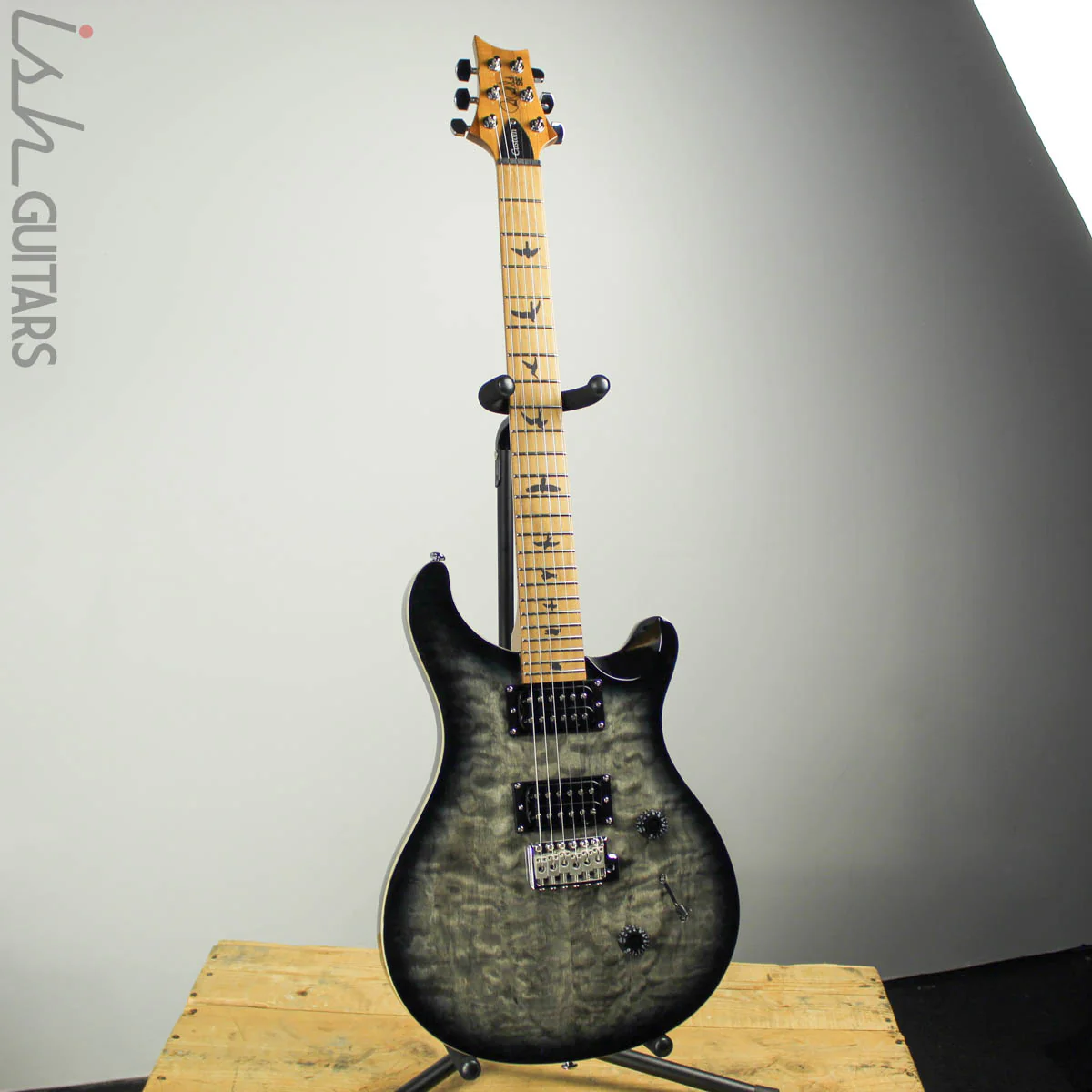 2019 Paul Reed Smith PRS SE Custom 24 Roasted Maple Limited Charcoal Burst - Image 2