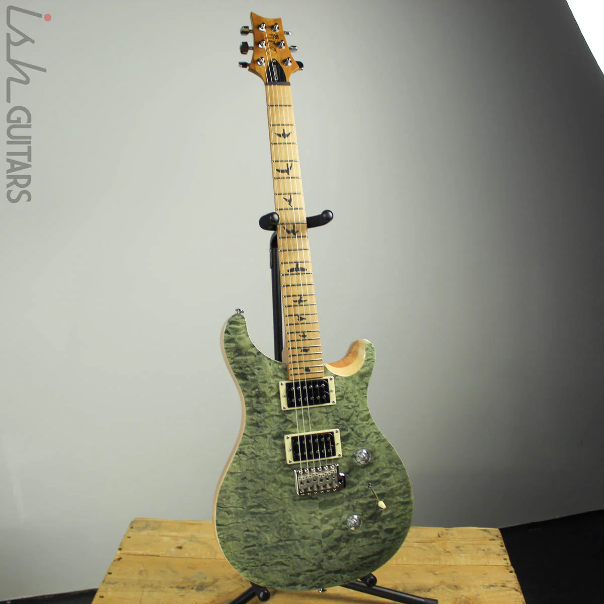2019 Paul Reed Smith PRS SE Custom 24 Roasted Maple Limited Trampas Green - Image 2