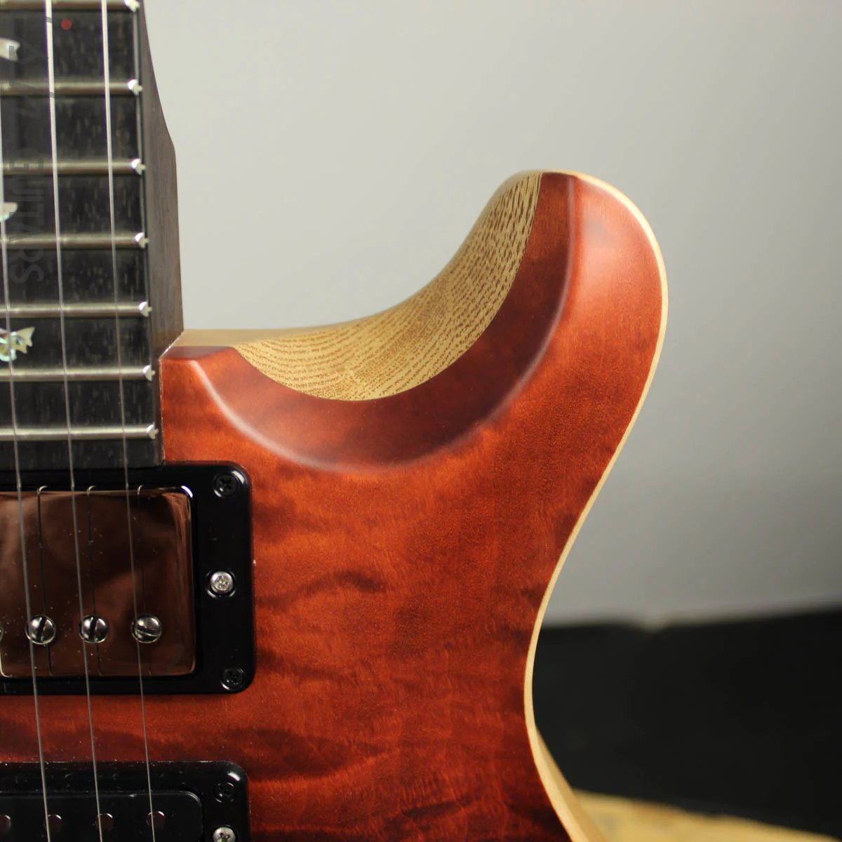 2019 Paul Reed Smith PRS Wood Library Special 22 Semi-Hollow 10 Top Red Black Fade 1 Piece Quilt - Image 4