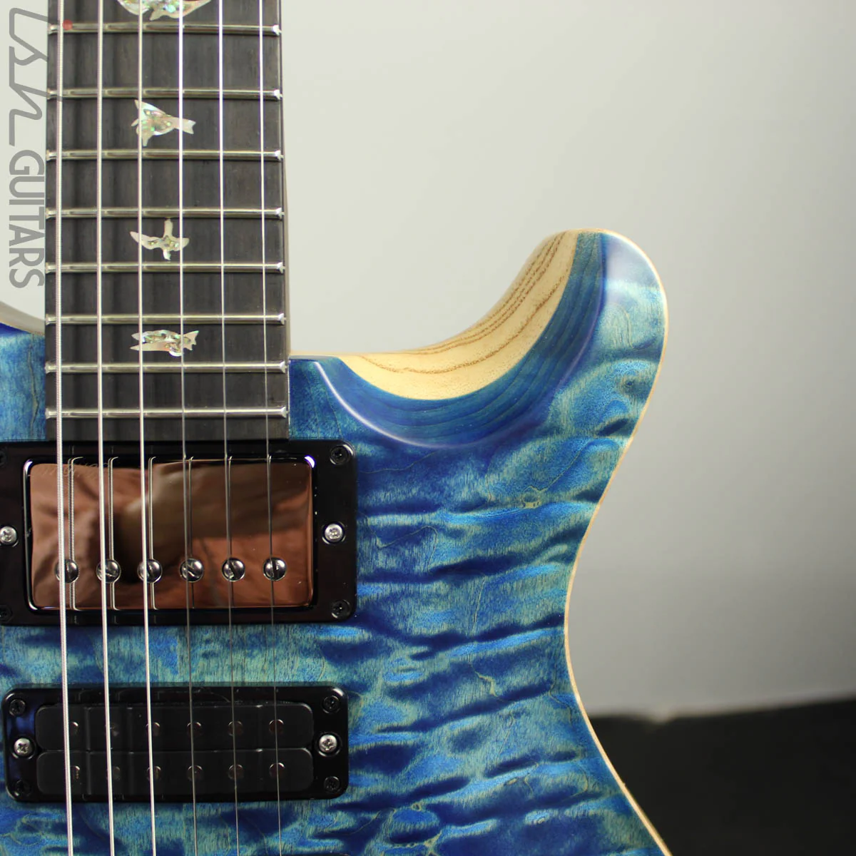 2019 Paul Reed Smith PRS Wood Library Special 22 Semi-Hollow 10 Top Aquableux Satin - Image 4