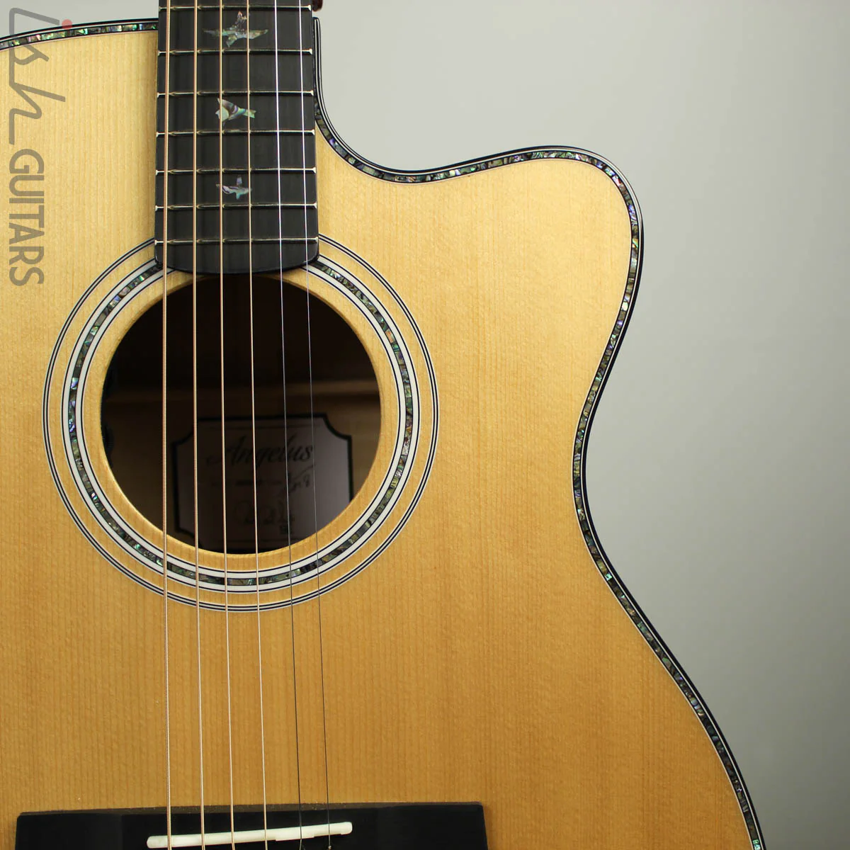 2019 PRS SE A55E Angelus Black Gold Burst Acoustic Electric - Image 4
