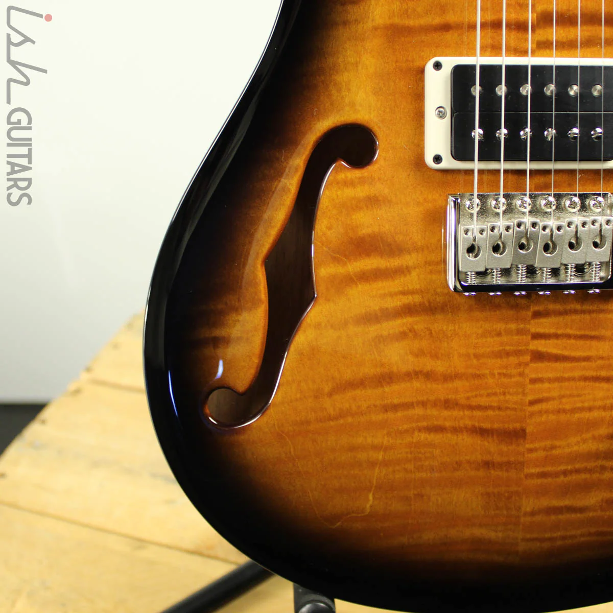 PRS CE 24 Semi-Hollow Amber Smokewrap Burst - Image 6