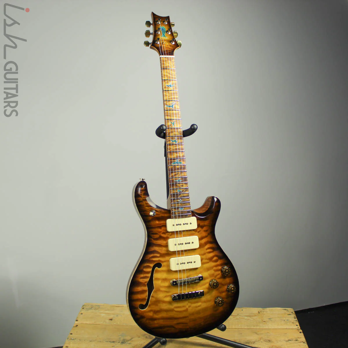 2019 PRS Private Stock McCarty 594 Semi-Hollow P90 McCarty Glow Smoked Burst - Image 3