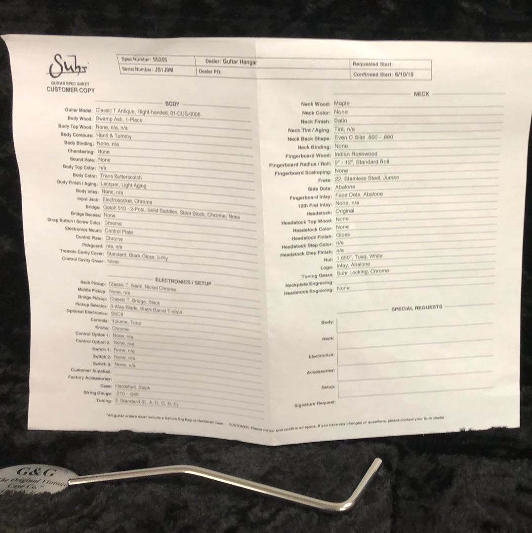 2019 Suhr Classic T Antique Butterscotch - Image 20