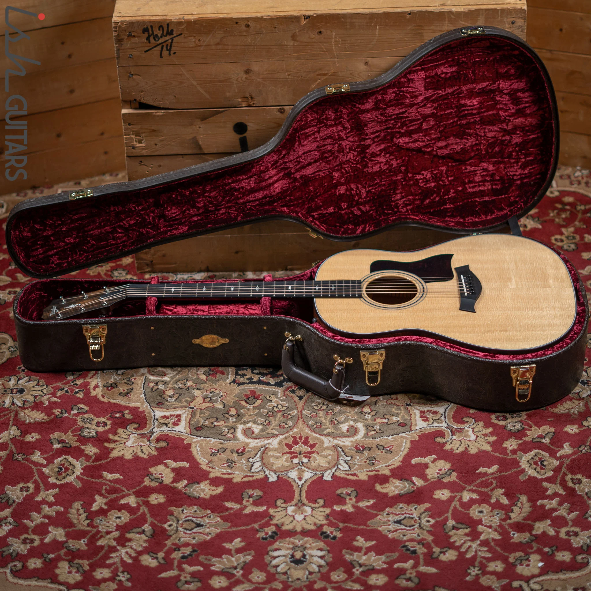 2019 Taylor 317e Grand Pacific Acoustic-Electric Guitar Natural - Image 12