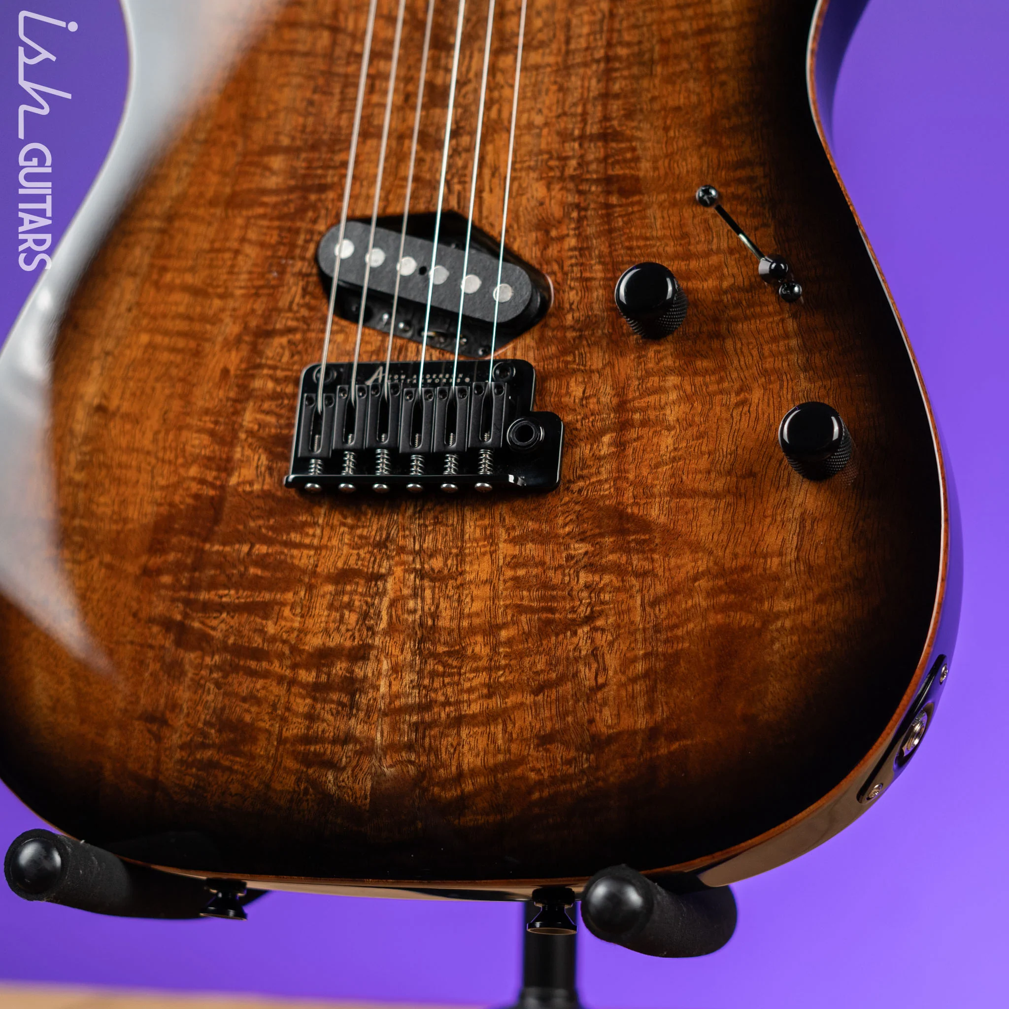 2019 Tom Anderson Top T Private Reserve Koa Top Black Shaded Edge - Image 4