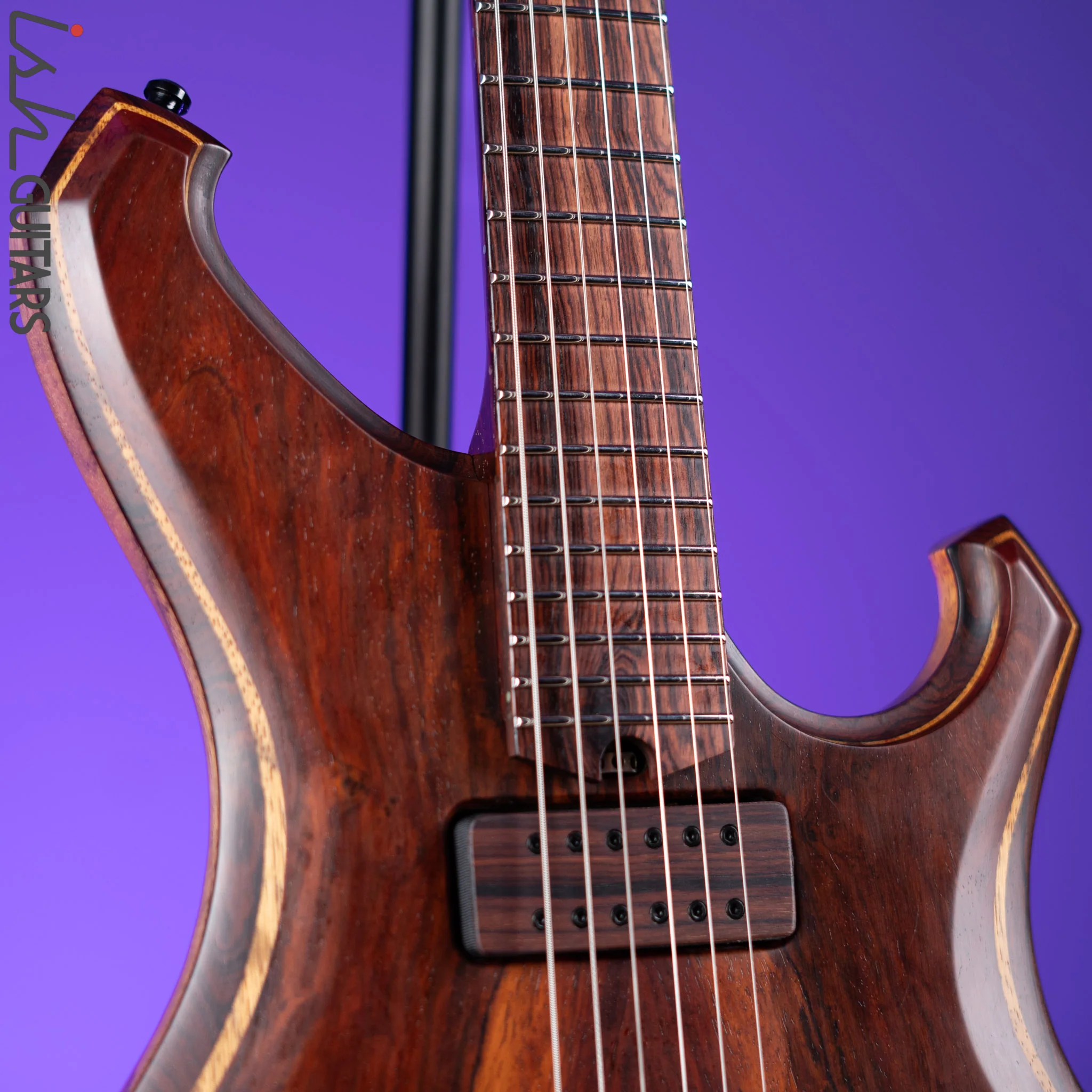 2020 Barlow Guitars Cocobolo Falcon II Natural - Image 3