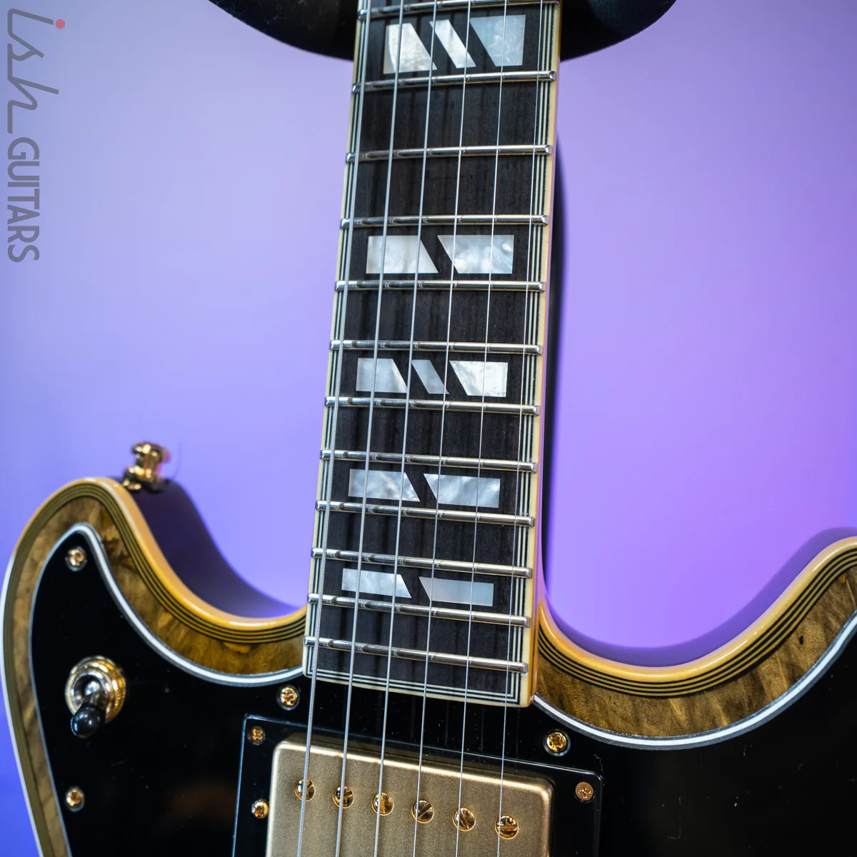 D'Angelico Brighton USA Custom Shop Gold Burl - Image 6