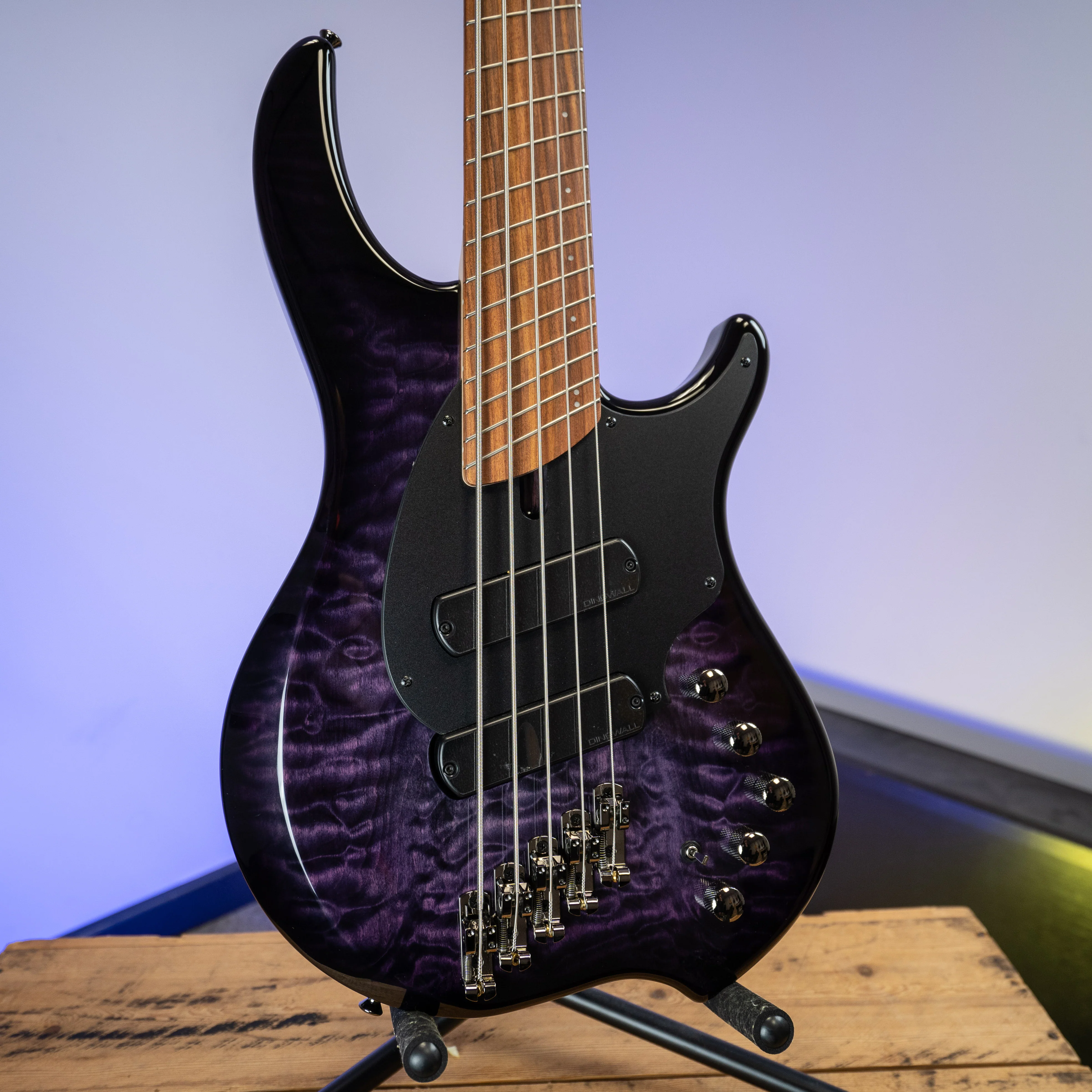 Dingwall 5-String Combustion 2X 10th Anniversary Amethyst Burst Pau Ferro Fretboard - B Stock