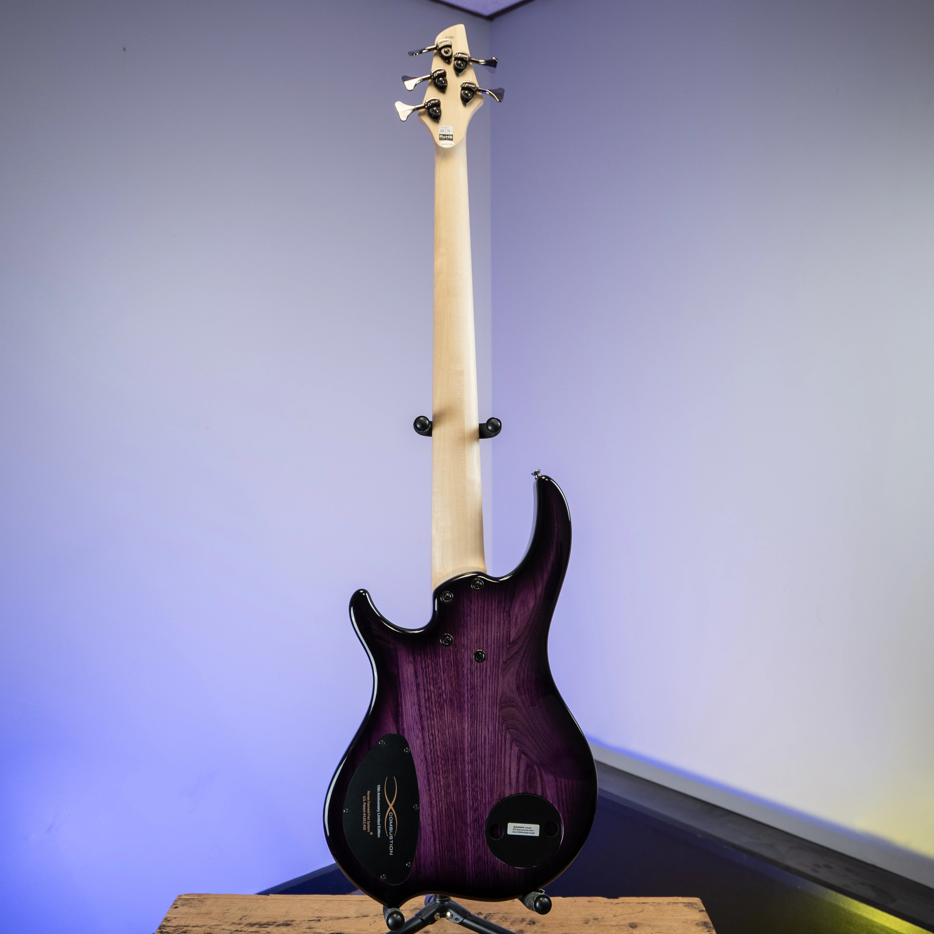 Dingwall 5-String Combustion 2X 10th Anniversary Amethyst Burst Pau Ferro Fretboard - B Stock - Image 8