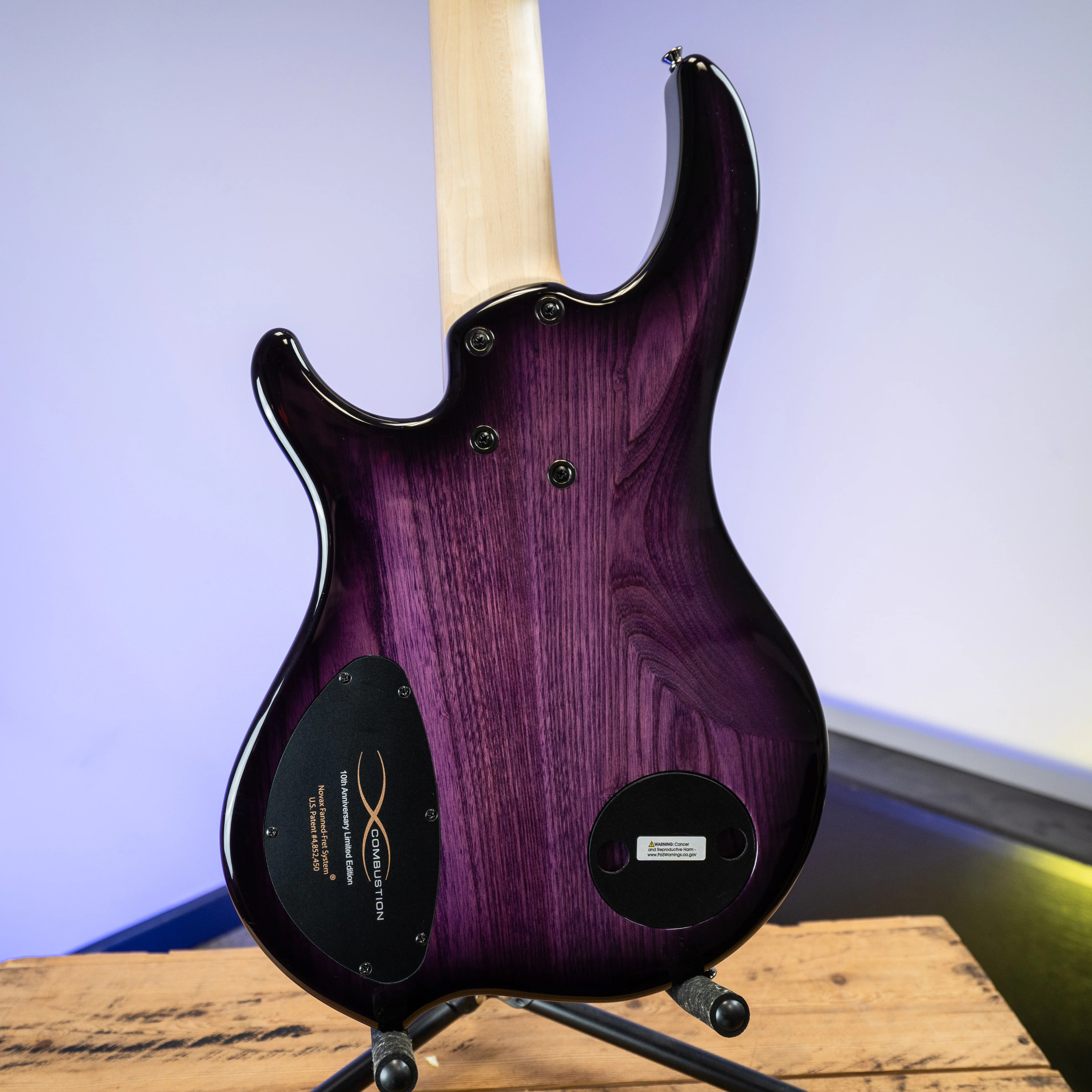 Dingwall 5-String Combustion 2X 10th Anniversary Amethyst Burst Pau Ferro Fretboard - B Stock - Image 9