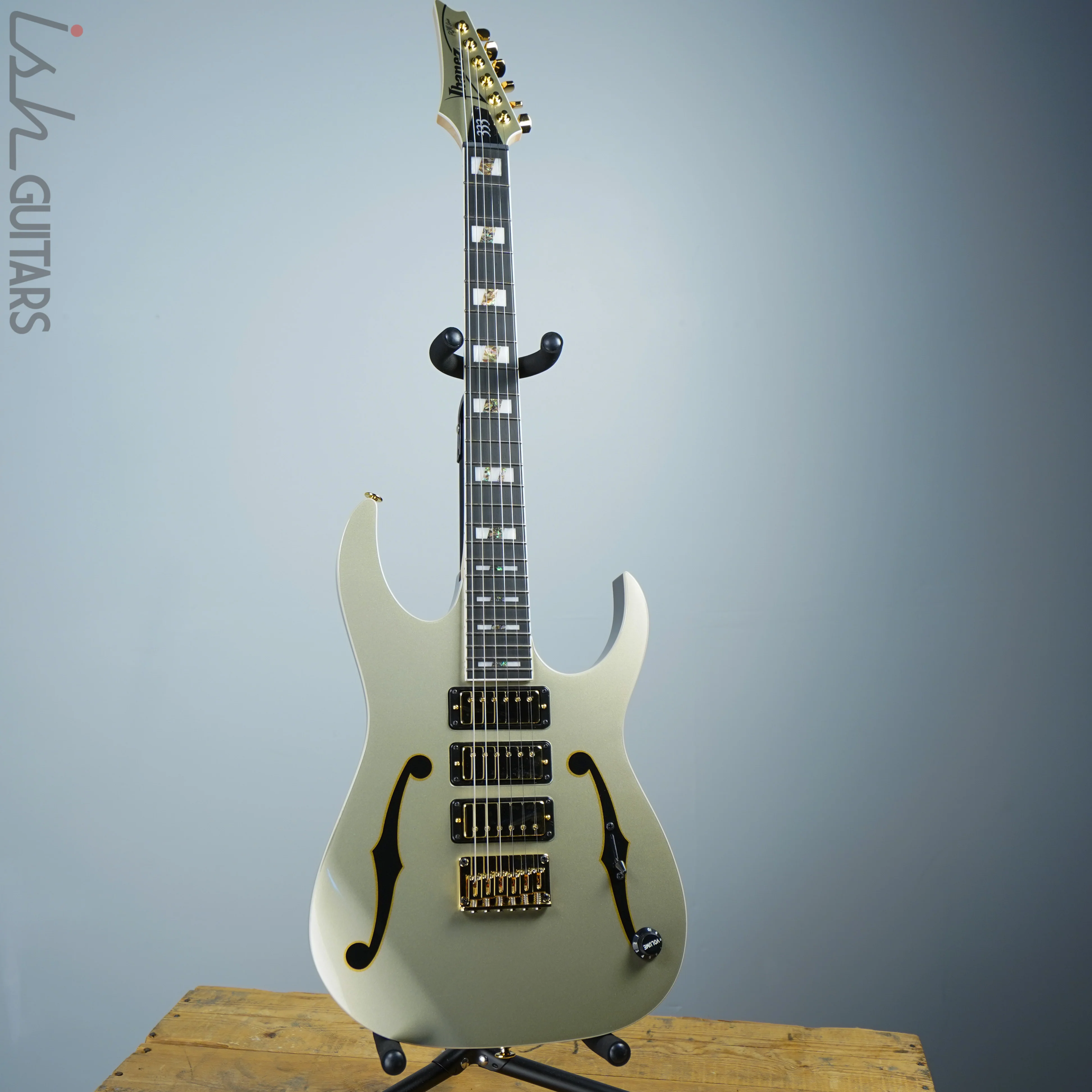 2020 Ibanez Paul Gilbert PGM333 Limited Edition 30th Anniversary Champagne Gold - Image 2