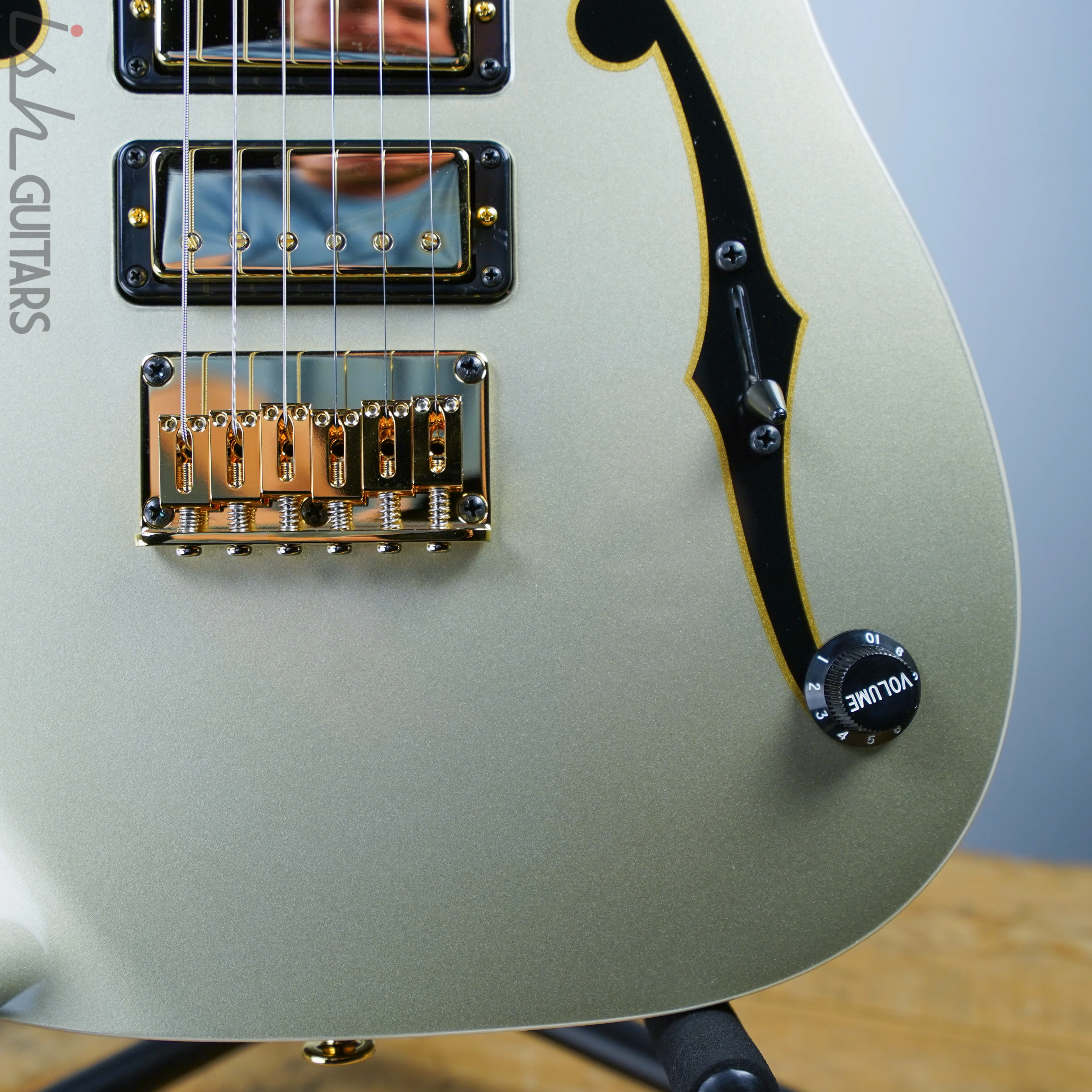 2020 Ibanez Paul Gilbert PGM333 Limited Edition 30th Anniversary Champagne Gold - Image 4