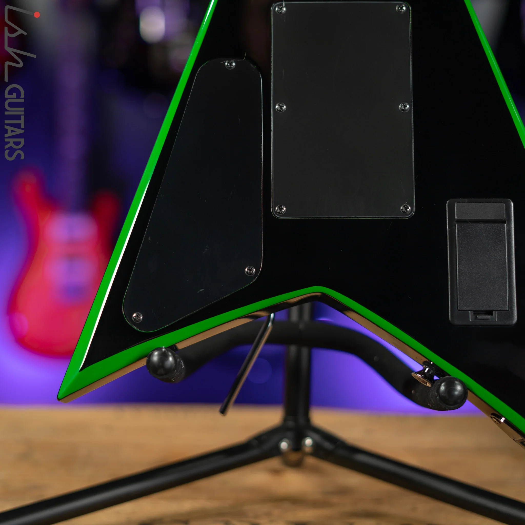 2020 Jackson RRX24 Black with Neon Green Bevels - Image 11