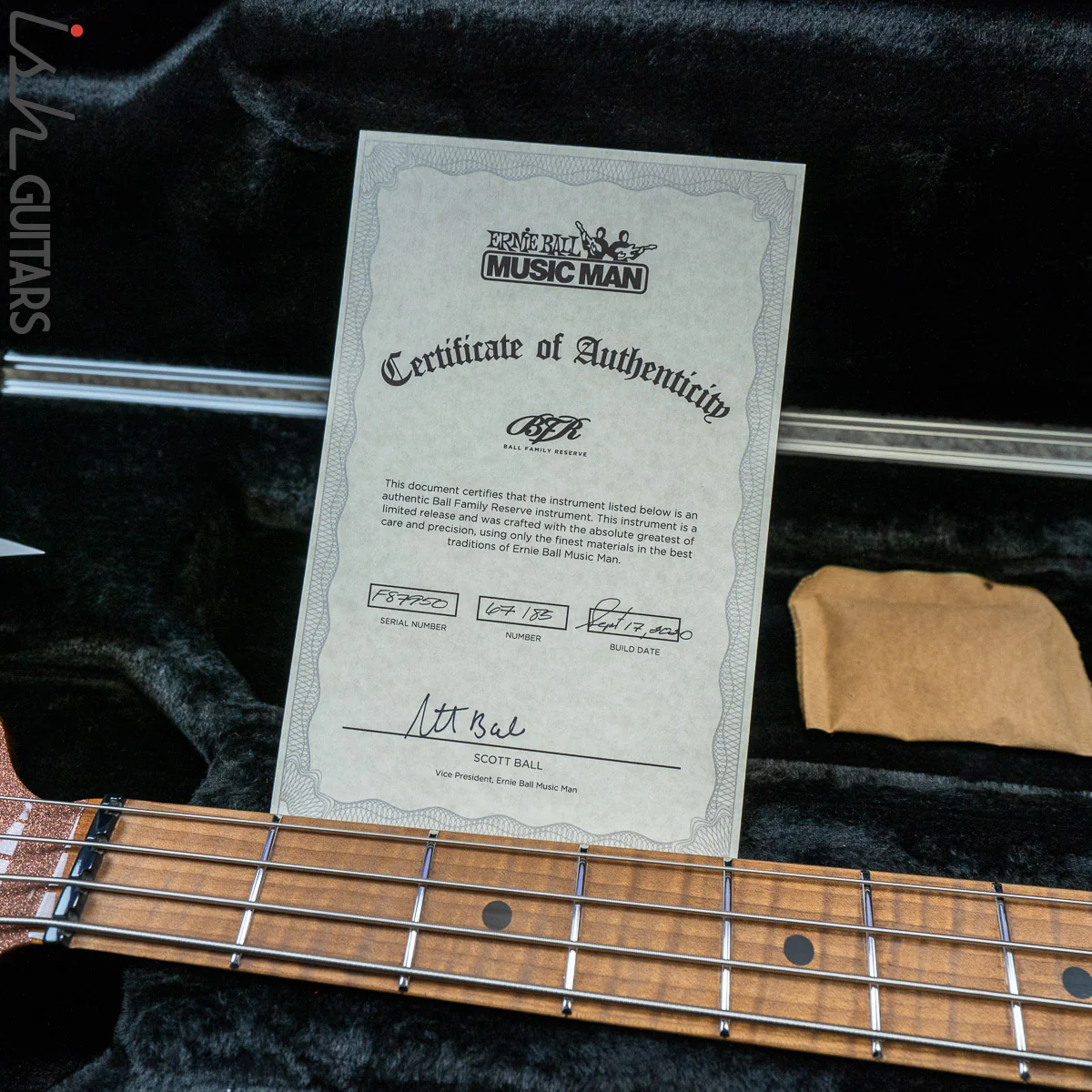 2020 Music Man Stingray HH BFR Pink Champagne Sparkle - Image 14