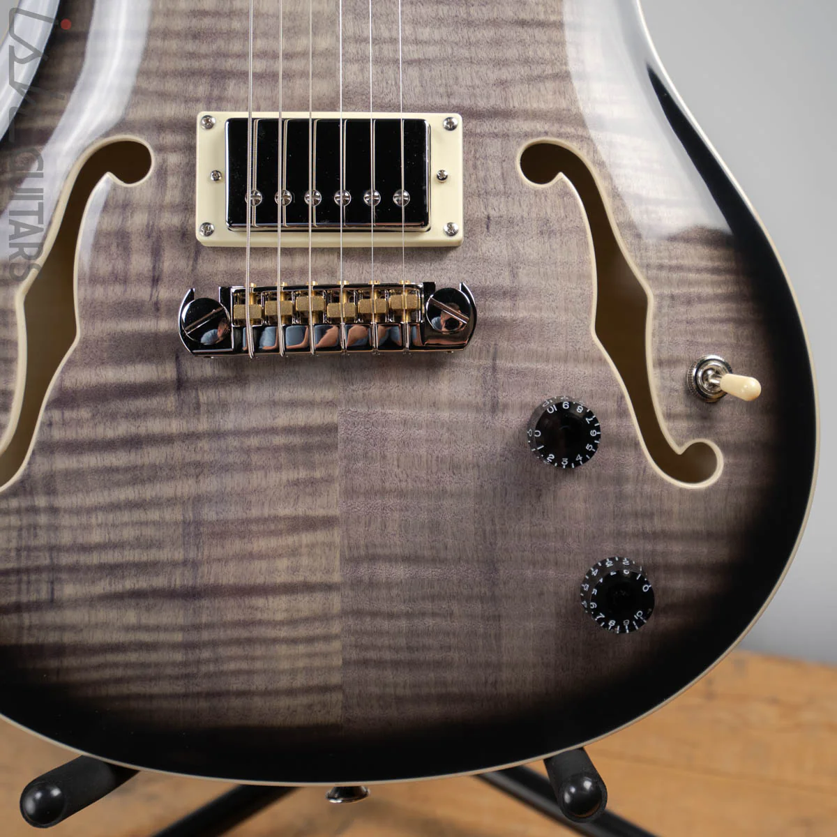 2020 Paul Reed Smith PRS SE Hollowbody II Flame Top Charcoal Burst - Image 4