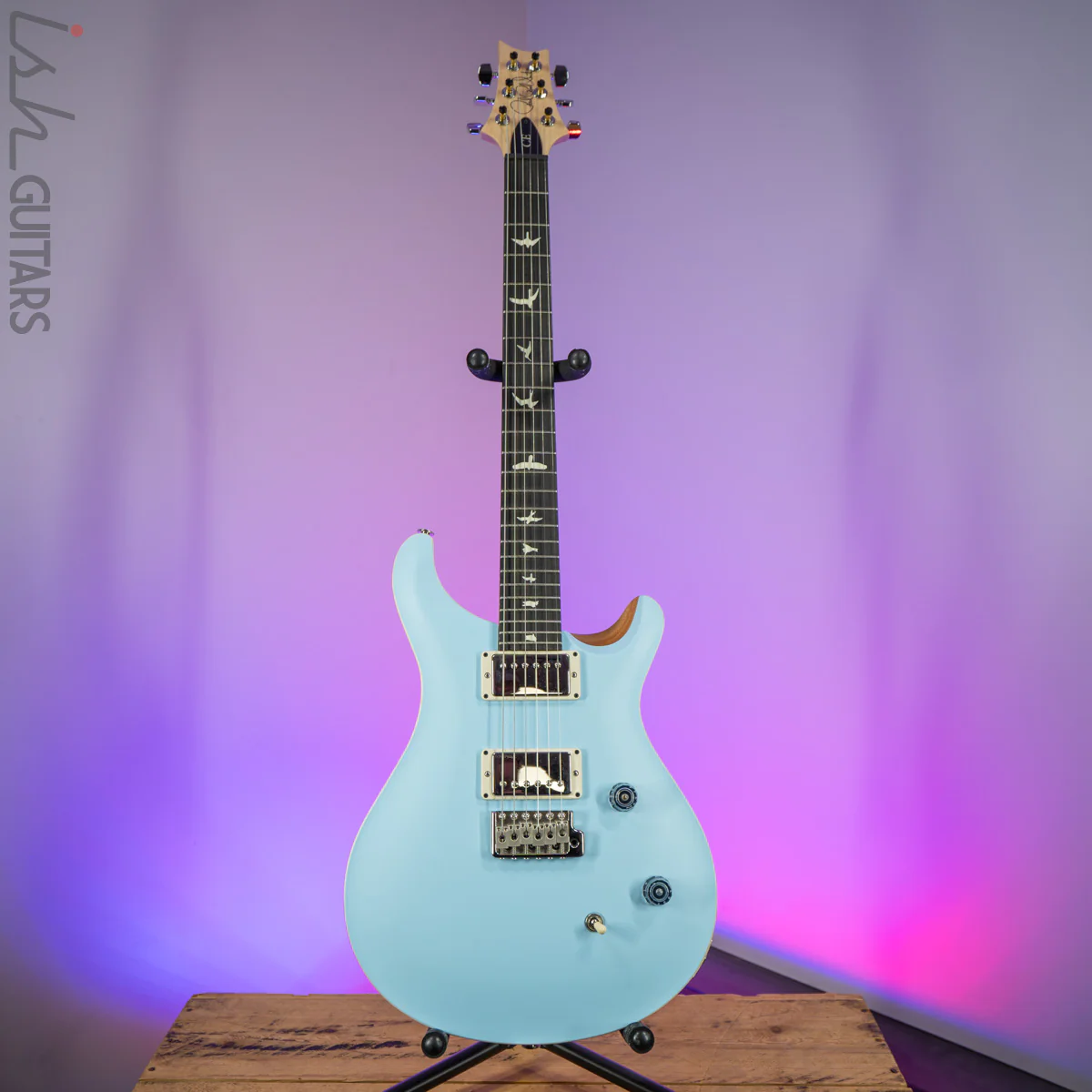 2020 PRS CE 24 Satin Nitro 57/08 Ebony Fretboard Powder Blue - Image 2