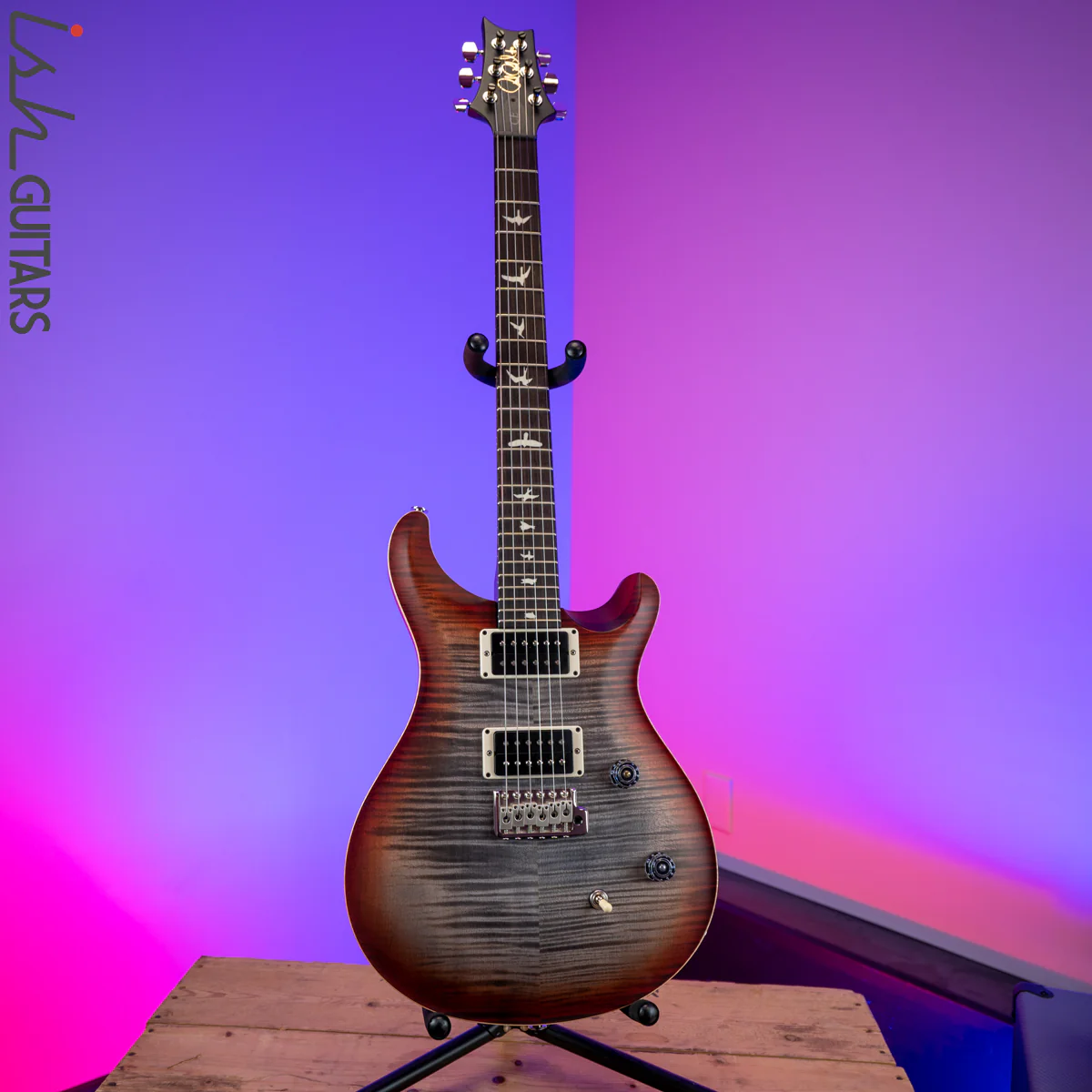 2020 PRS Paul Reed Smith CE 24 Charcoal Cherry Burst Satin - Image 2