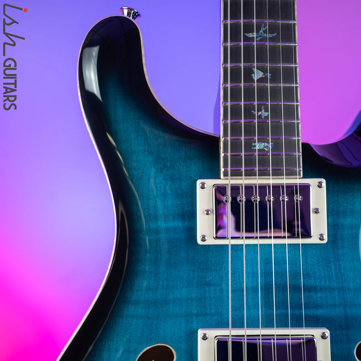 2020 PRS Paul Reed Smith SE Hollowbody II Piezo Peacock Blue - Image 3