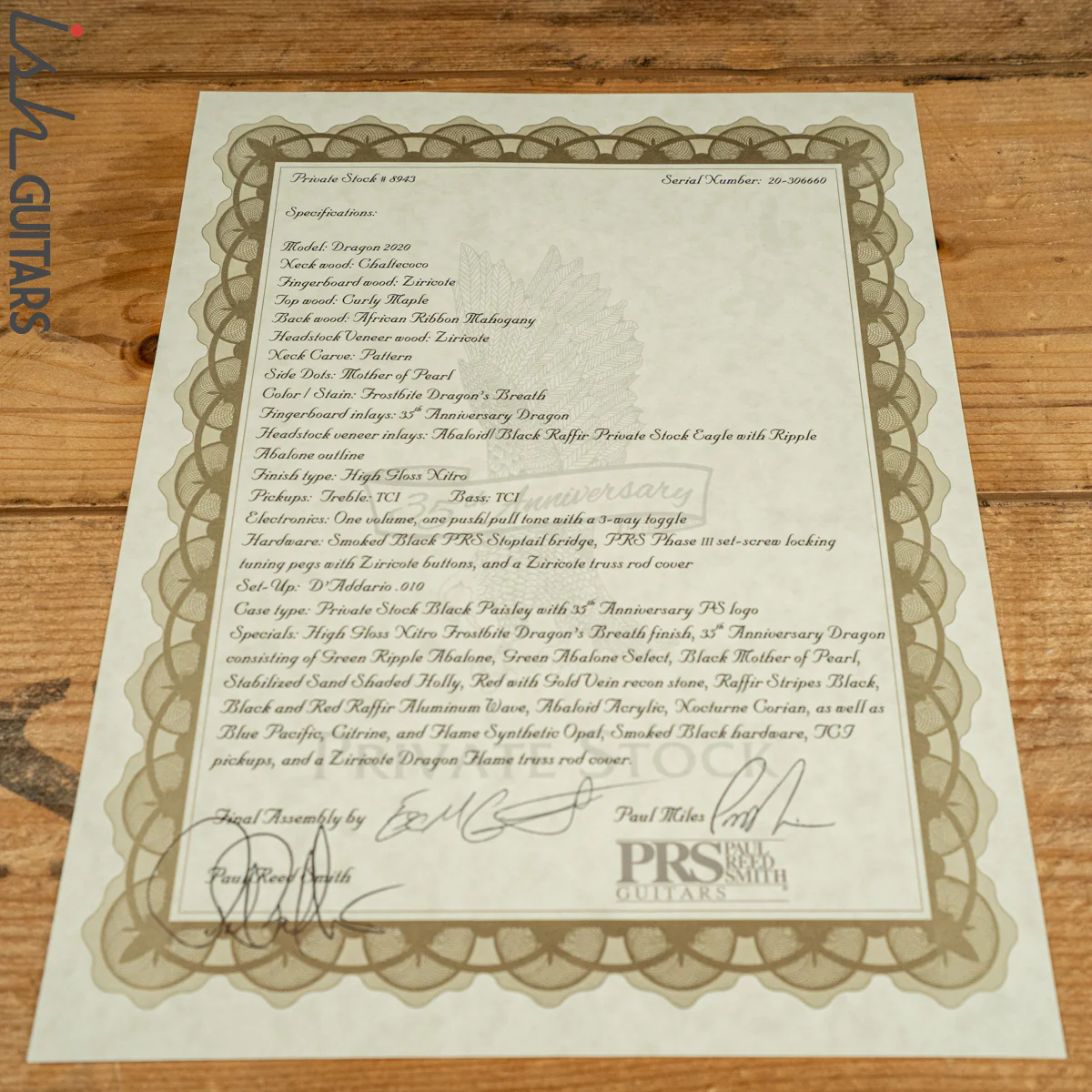 2020 PRS Private Stock 35th Anniversary Dragon - Image 15