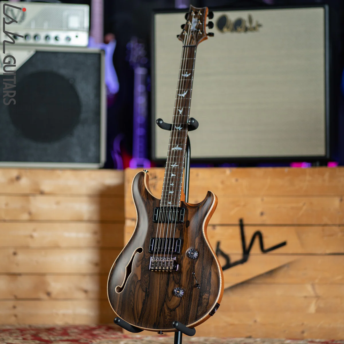 2020 PRS Private Stock Custom 24 Semi-Hollow Ziricote Satin - Image 2