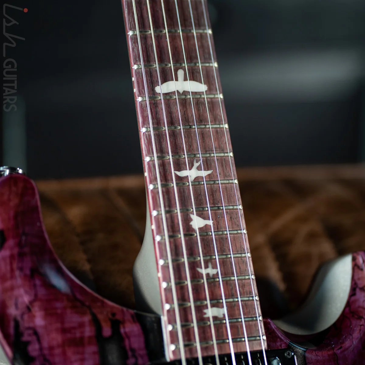 PRS Private Stock Hollowbody II Tremolo Piezo Spalted Maple Purple - Image 16