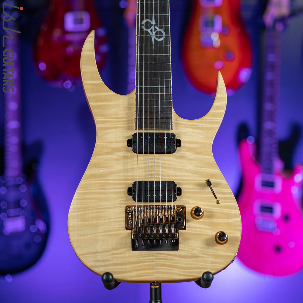 2020 Solar SB1.7FRFM 7-String Electric Guitar Flame Natural Matte