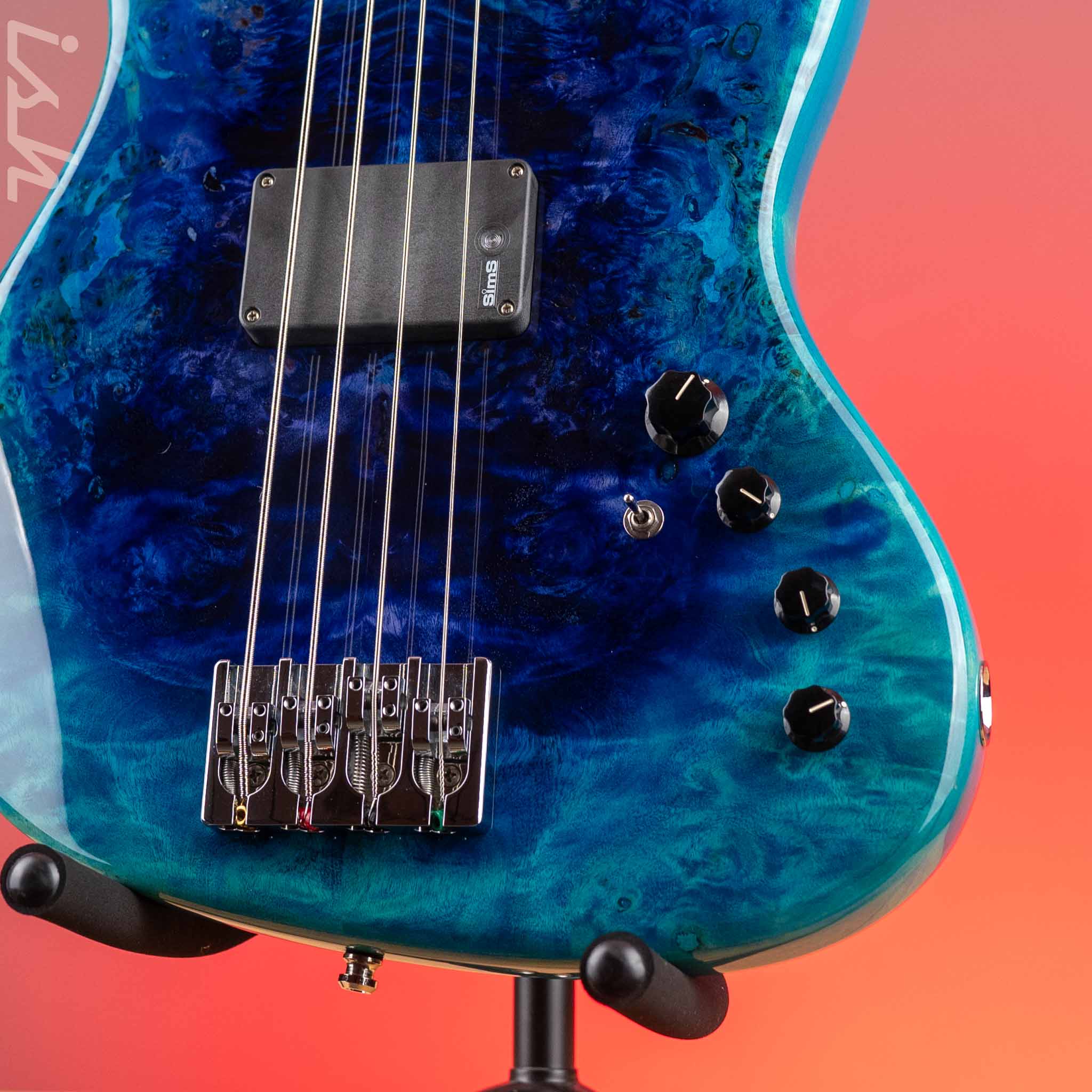 2020 Spector Coda P 4 String Bass Sims Super Quad Tsunami Blue - Image 4