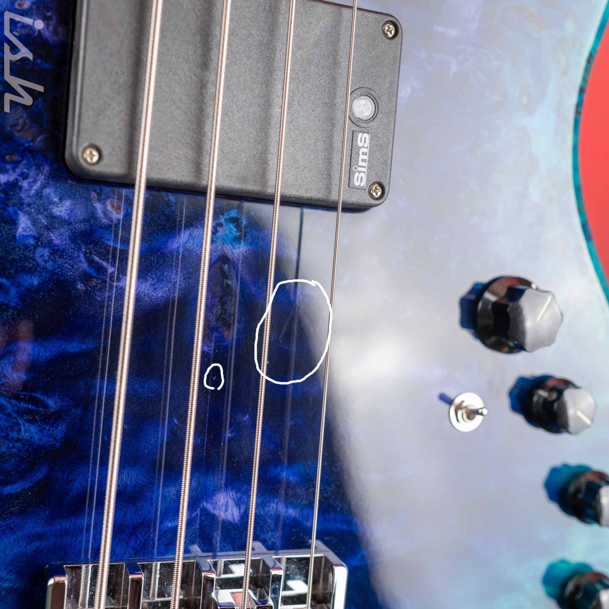 2020 Spector Coda P 4 String Bass Sims Super Quad Tsunami Blue - Image 6