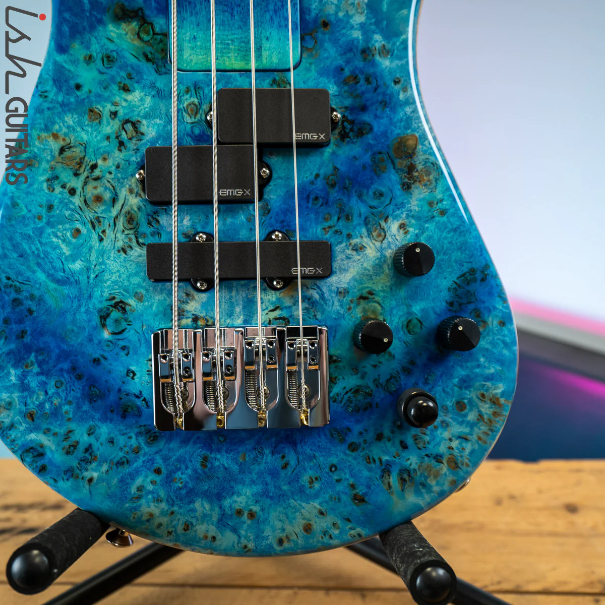 Spector NS-2BO Blue Tie Dye 4 String Bass Guitar - Image 4