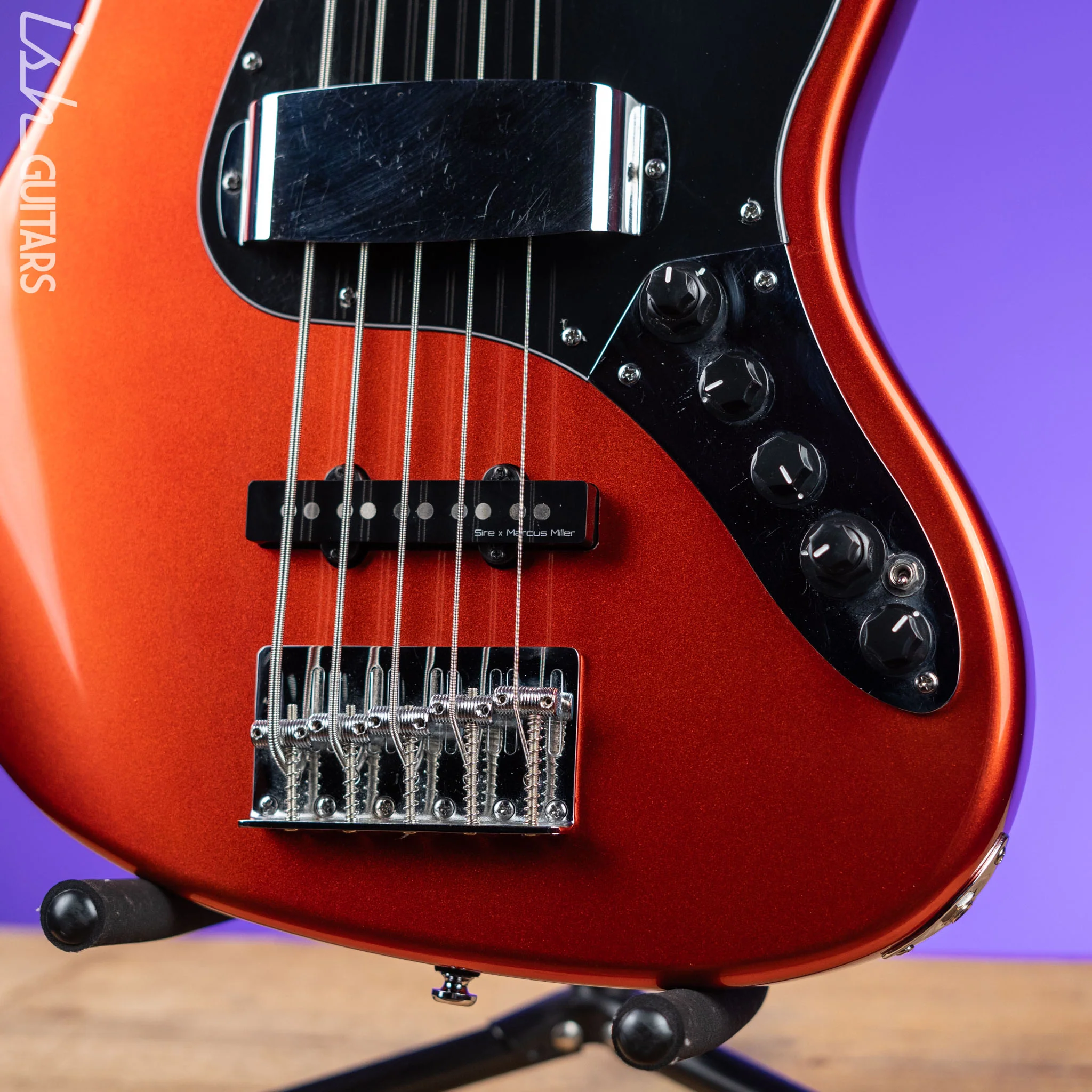 2020s Sire Marcus Miller V7 5 String Bright Metallic Red - Image 4