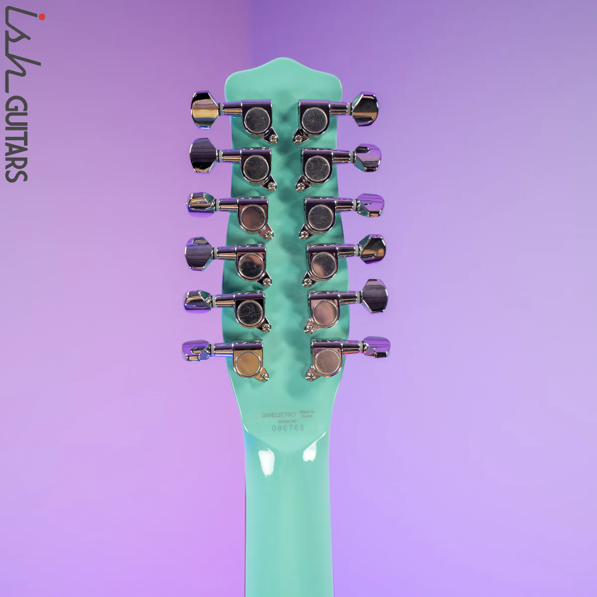 Danelectro 12SDC 12-String Electric Guitar Aqua - Image 8