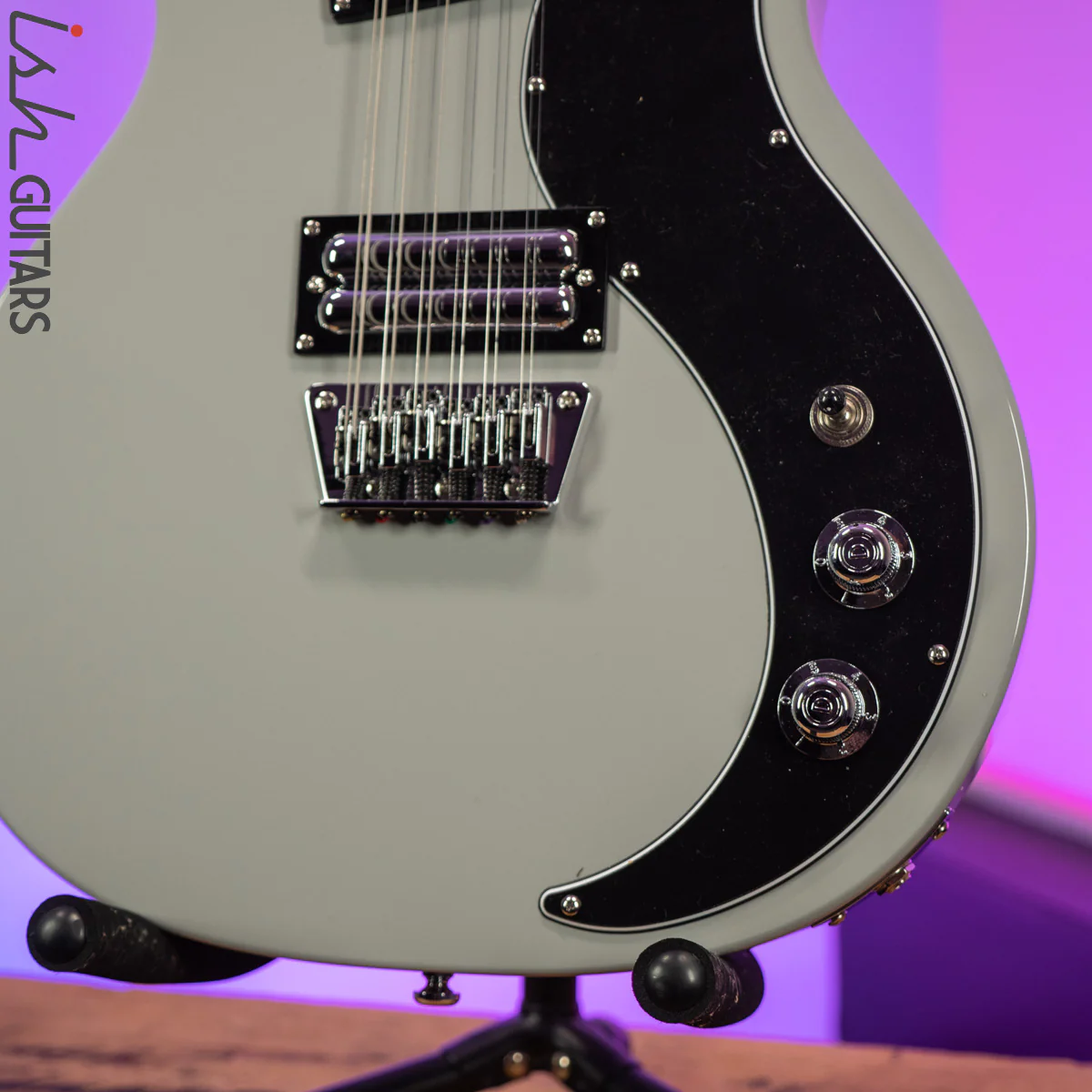 Danelectro 59X 12 String Ice Gray - Image 4
