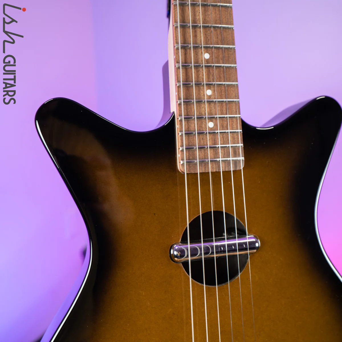 Danelectro Convertible Acoustic Electric Tobacco Sunburst w/Piezo - Image 3