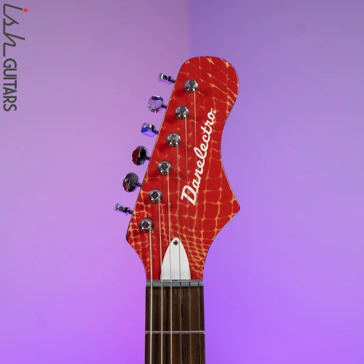 Danelectro Heaven Hawk Guitar Red Alligator Prototype - Image 6