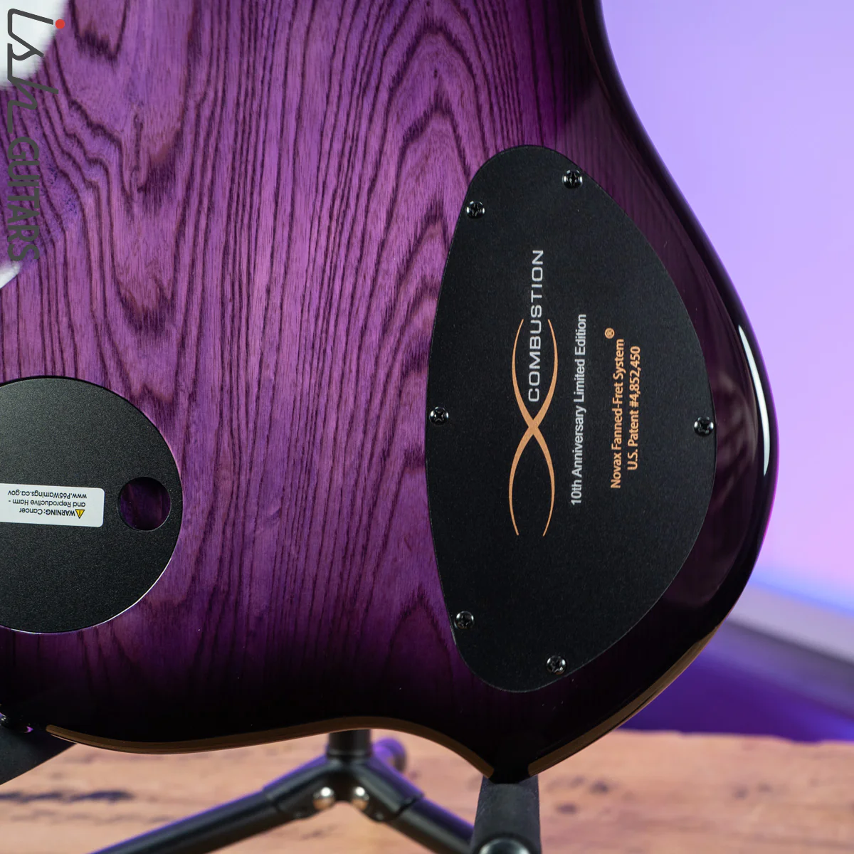 Dingwall 10th Anniversary Combustion 5-String 3 PUP Amethystburst Left Handed - Image 10