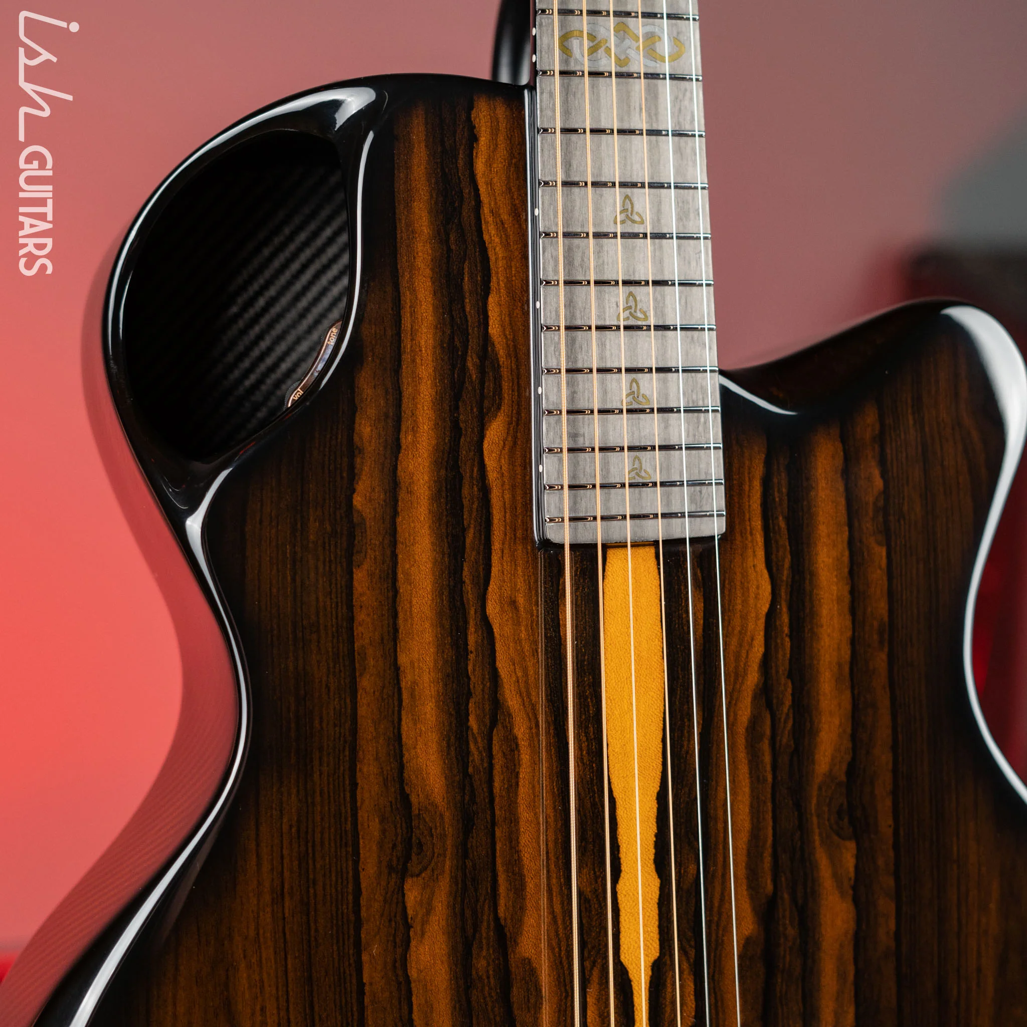 2021 Emerald X30 Jumbo Carbon Fiber Acoustic-Electric Guitar Ziricote Top - Image 3