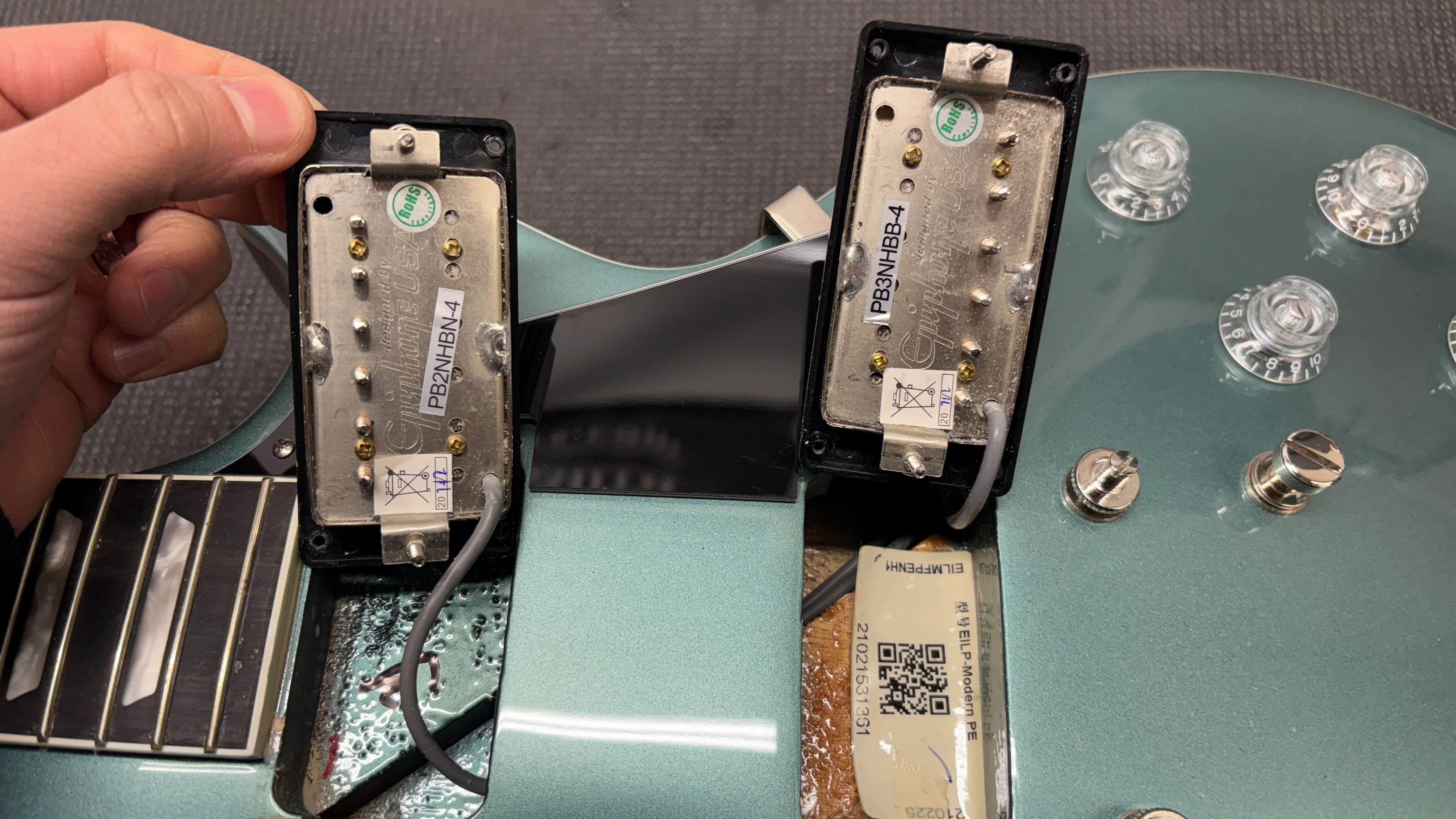 2021 Epiphone Les Paul Modern Electric Guitar Faded Pelham Blue - Image 18