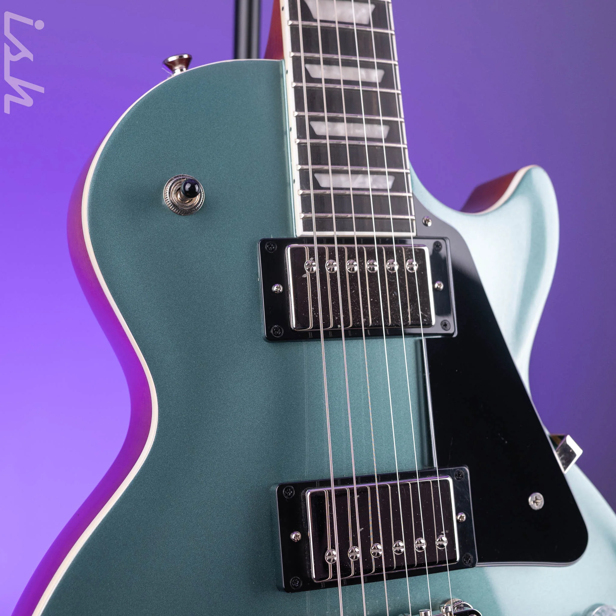 2021 Epiphone Les Paul Modern Electric Guitar Faded Pelham Blue - Image 3
