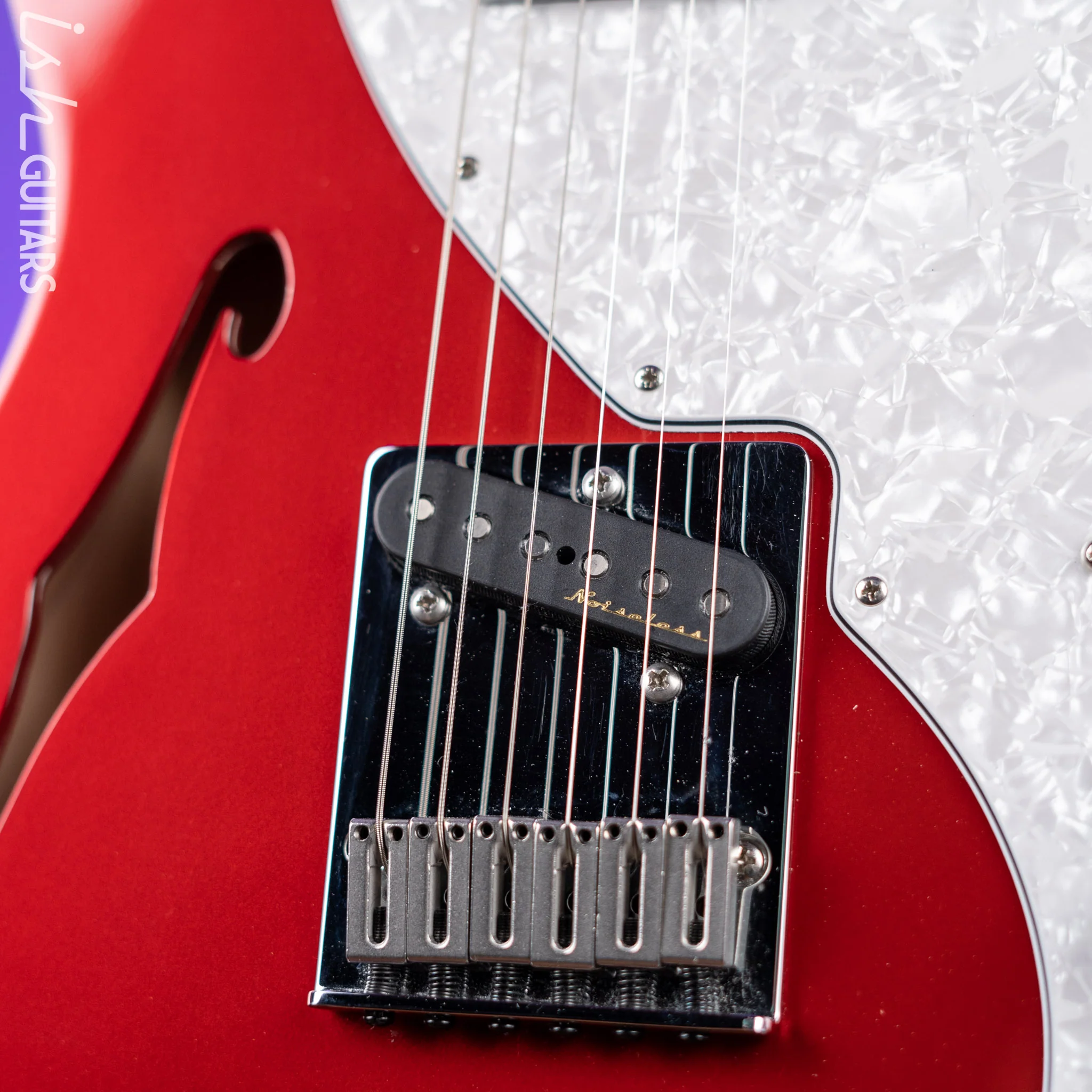 2021 Fender Deluxe Telecaster Thinline Candy Apple Red - Image 5