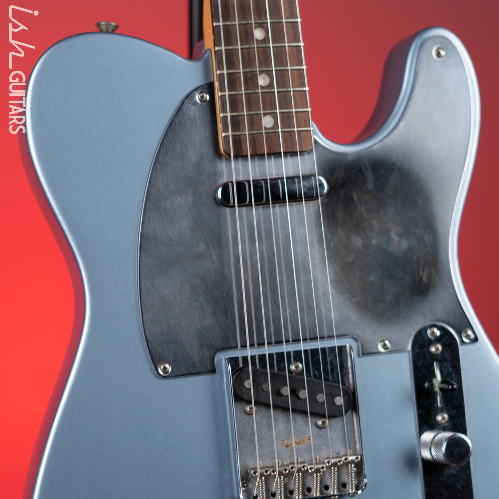 2021 Fender Telecaster Chrissie Hynde Relic Iced Blue Metallic - Image 3