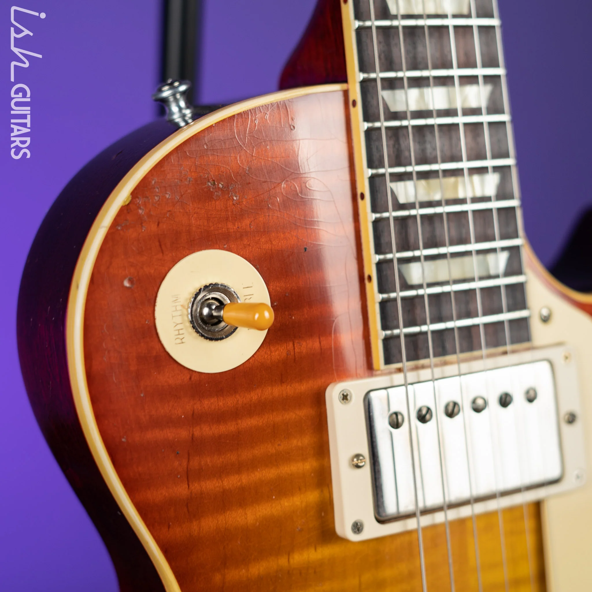 2021 Gibson Custom 1960 Les Paul Standard Murphy Lab Tangerine Burst Heavy Aged - Image 4