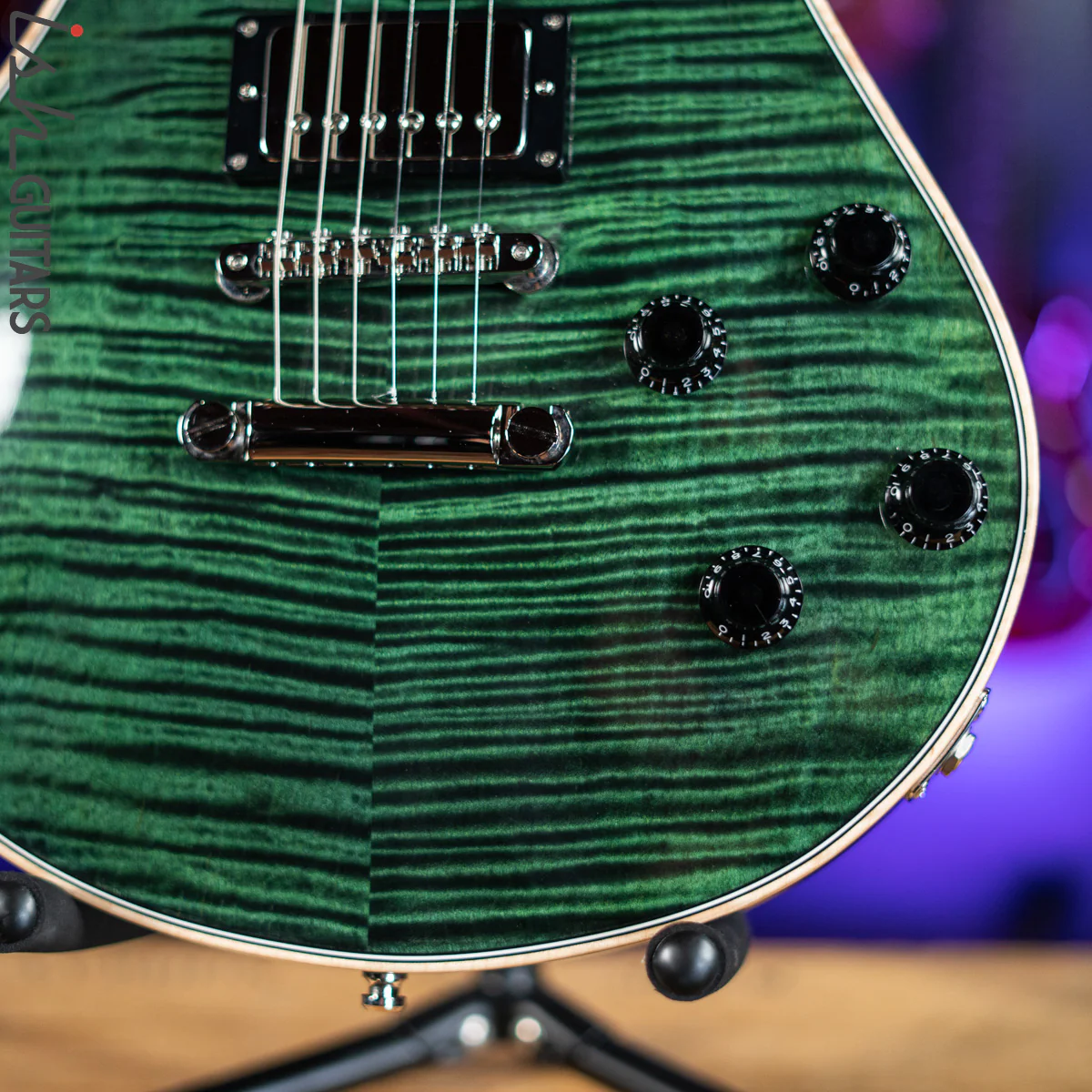 2021 Knaggs SSC Steve Stevens T1 Forest Green Natural Binding - Image 6