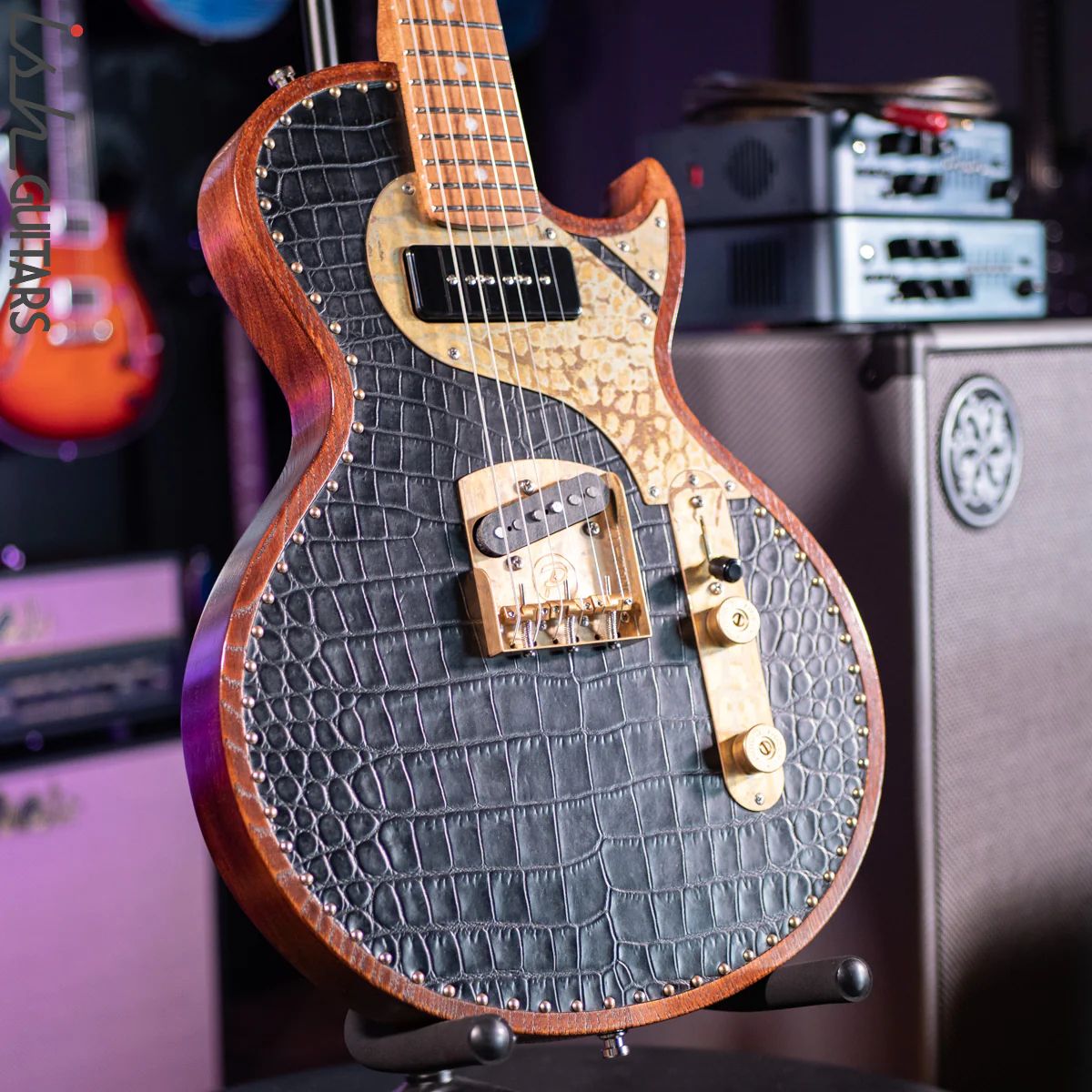 2021 Paoletti Richard Fortus Signature Black Leather Top Jr (PWHBJ01RF) - Image 4